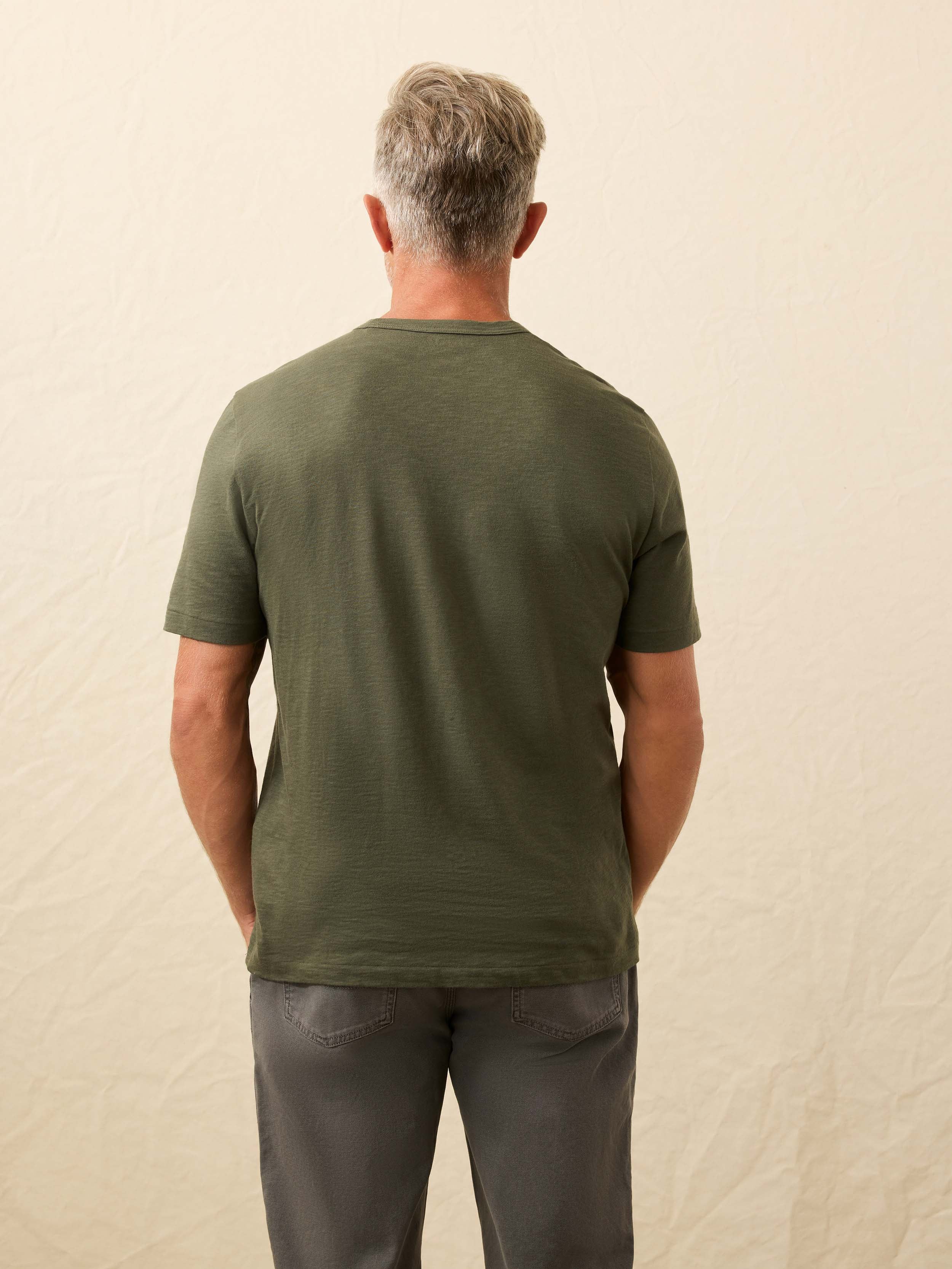 Sunwashed Regenerative Tee - Fall Evergreen