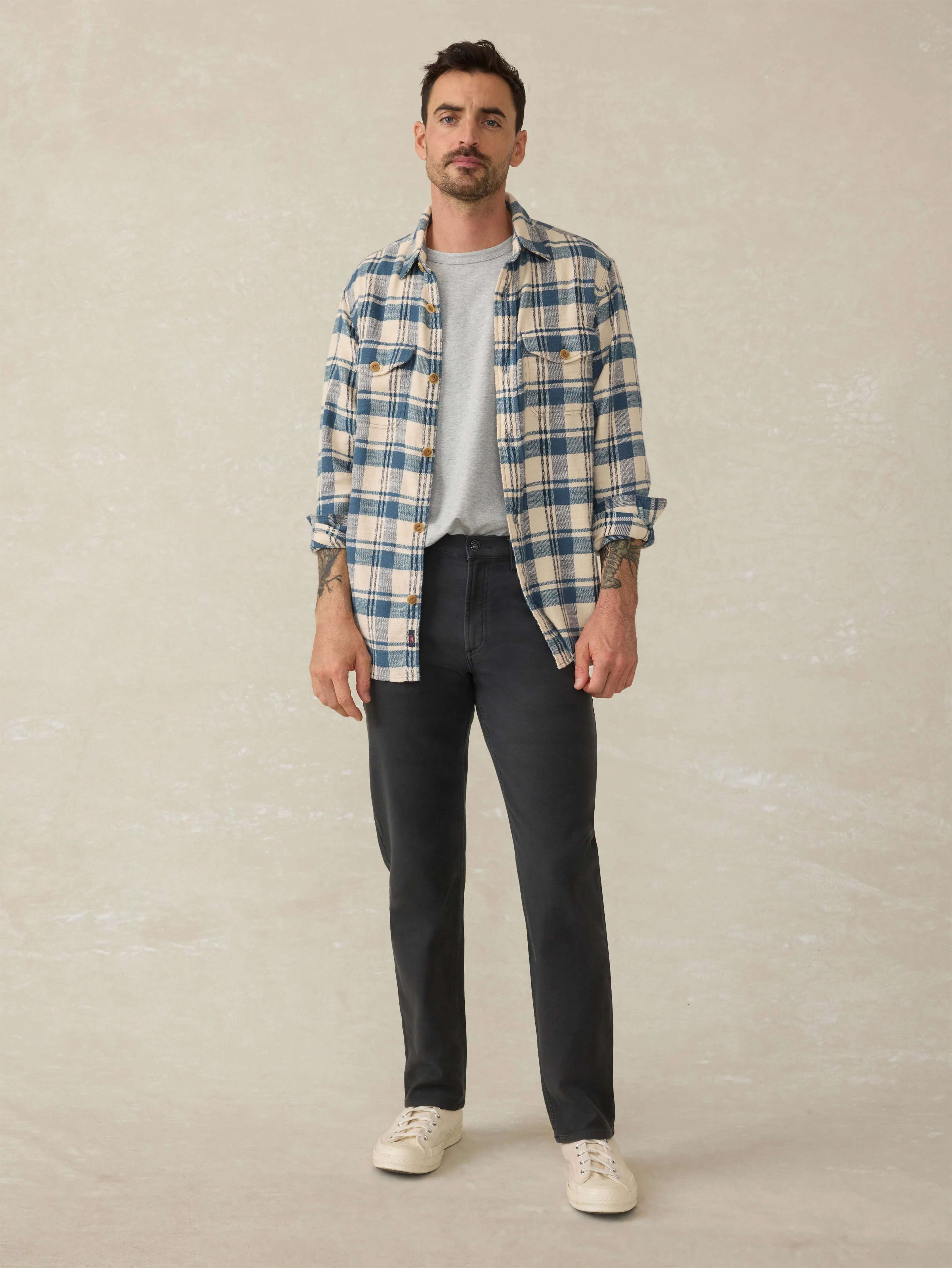 Stretch Terry 5-Pocket Pant - Onyx Black