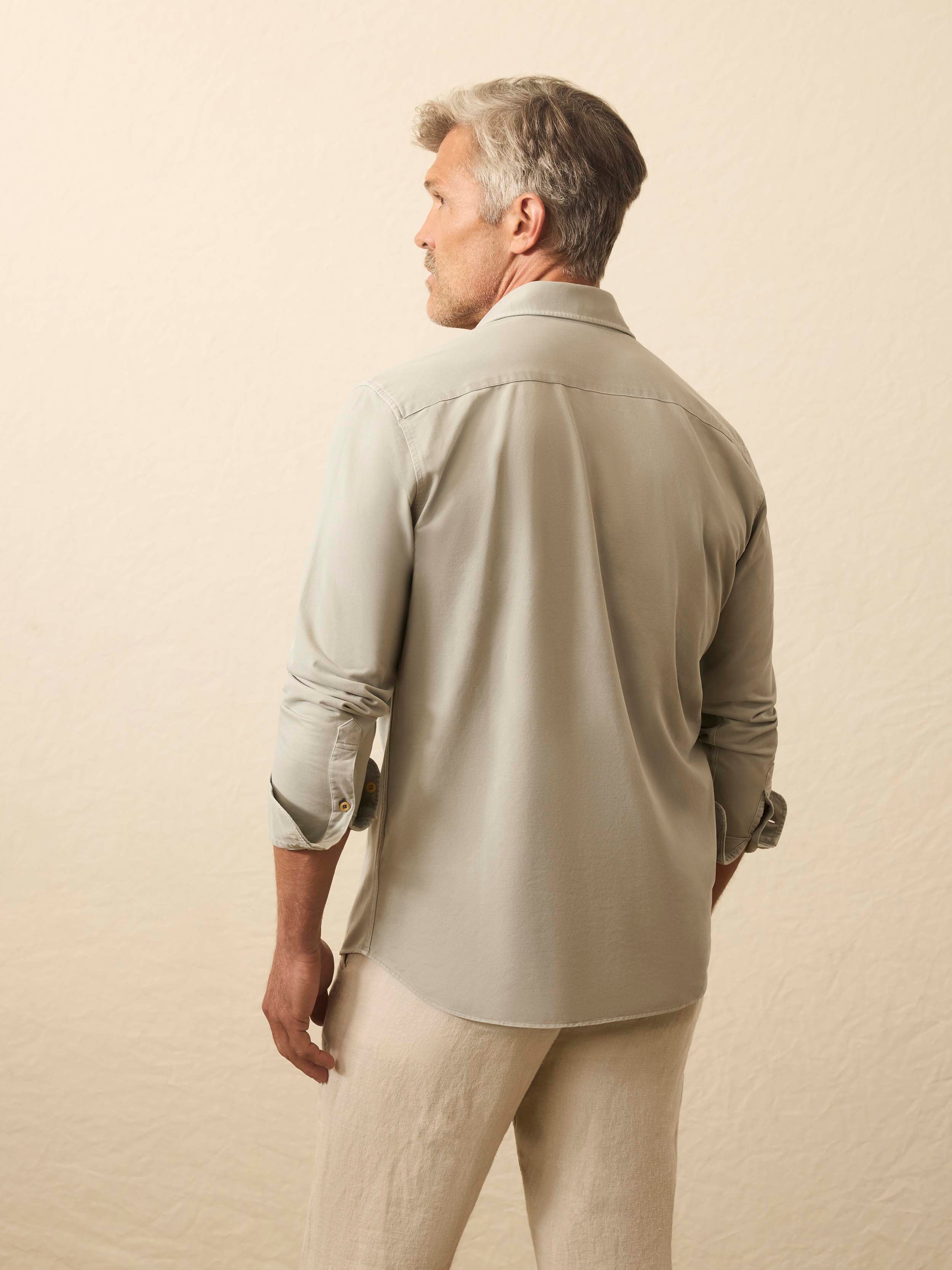 Long-Sleeve Costa Pique Shirt - Coastal Sage