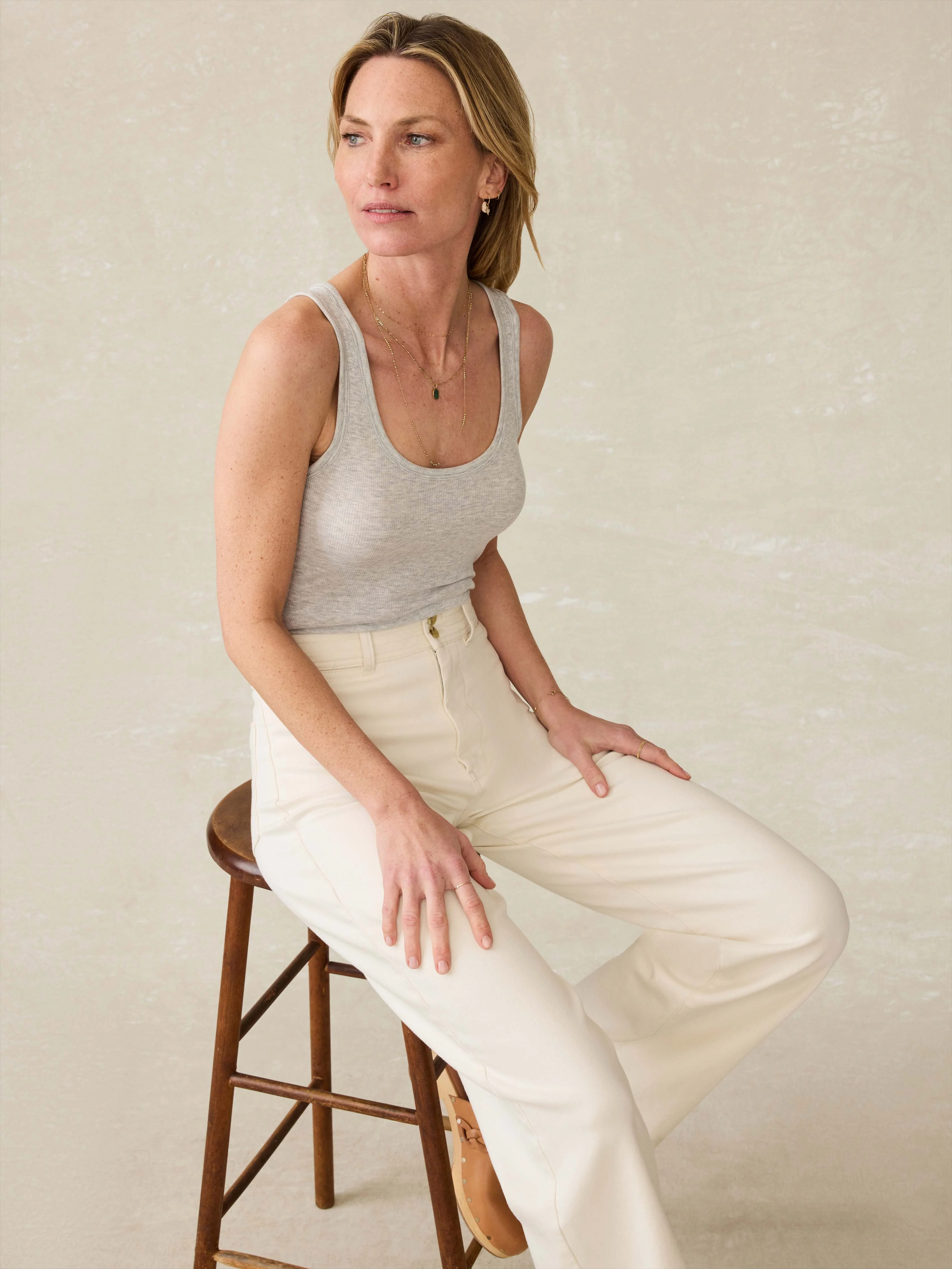 Featherweight Freestyle Tank - Light Grey Heather