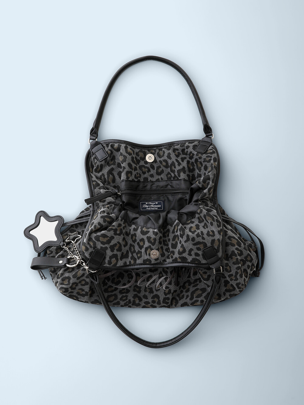 Leopard Dimsum Bag Charcoal