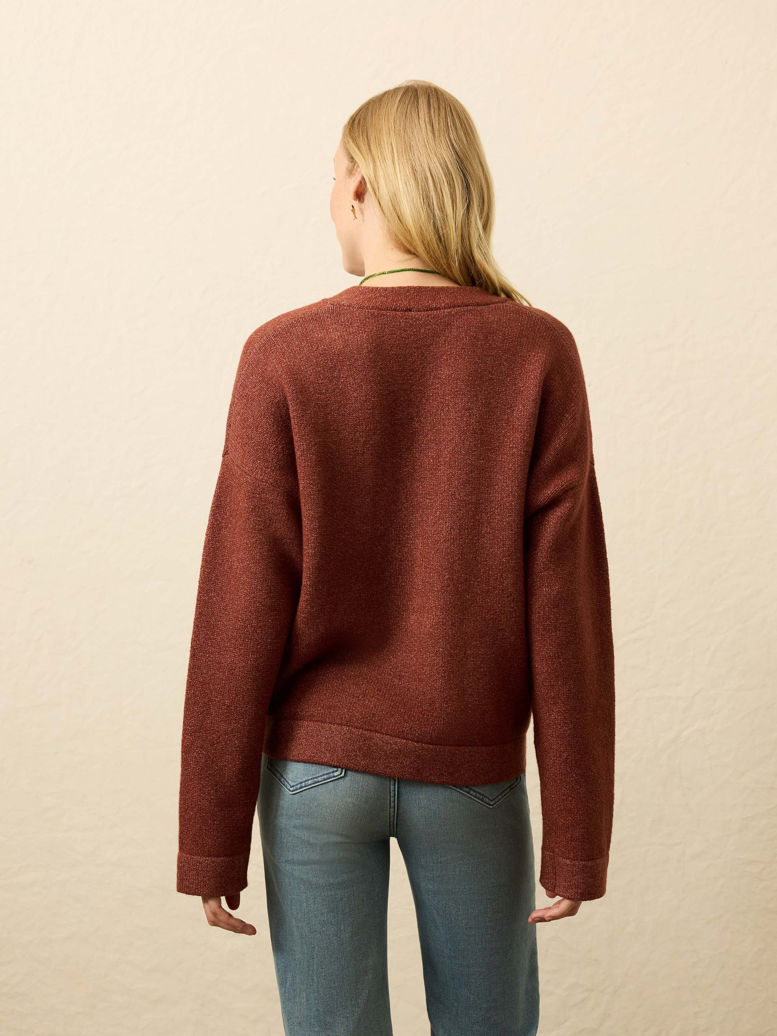 Jackson V Neck Popover - Smoked Paprika