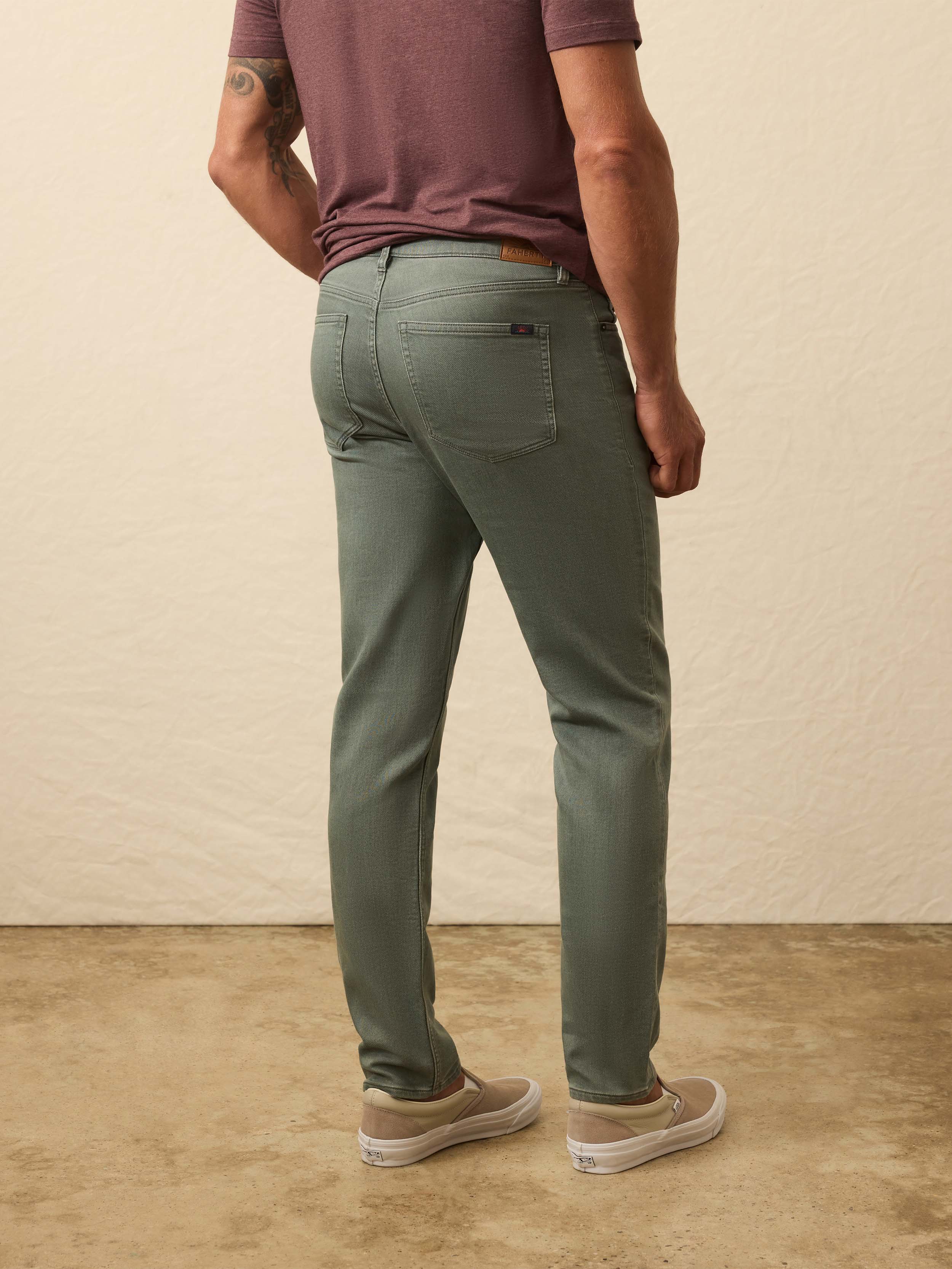 Stretch Terry 5-Pocket Pant - Stormy Seas