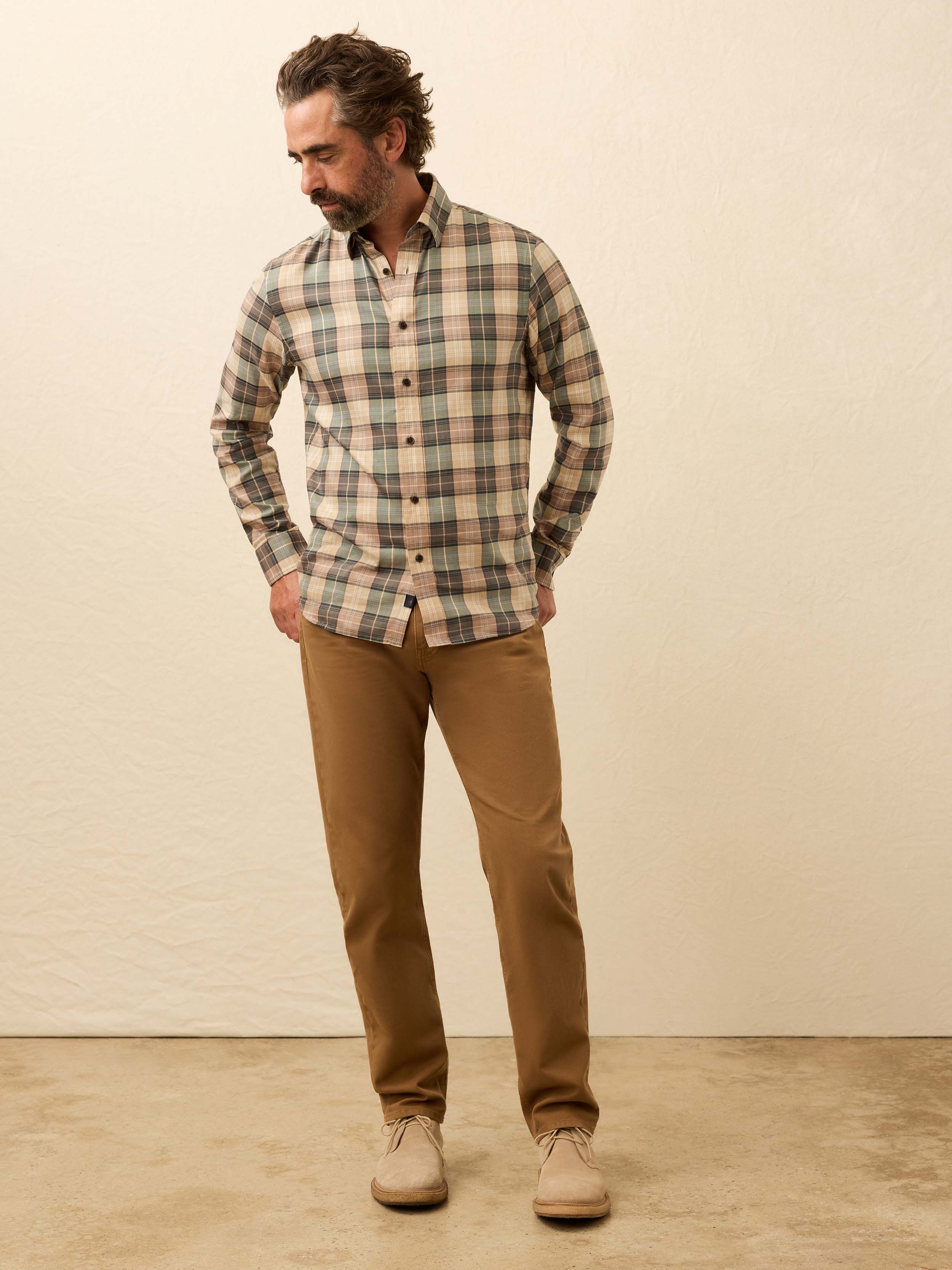 Soft Twill Movement Shirt - Olive Sands Plaid