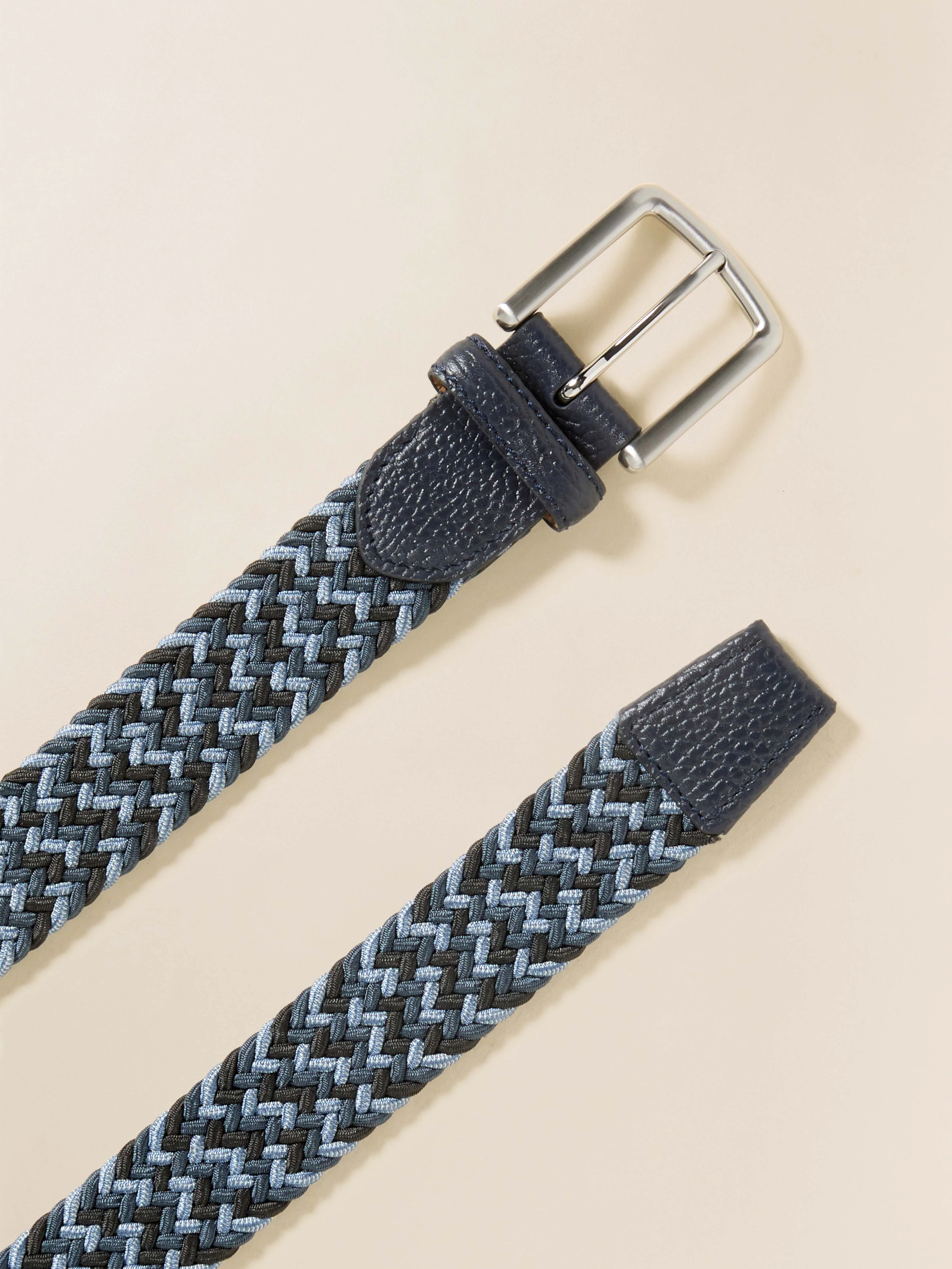 Men's Stretch Woven Belt - Blue Multi