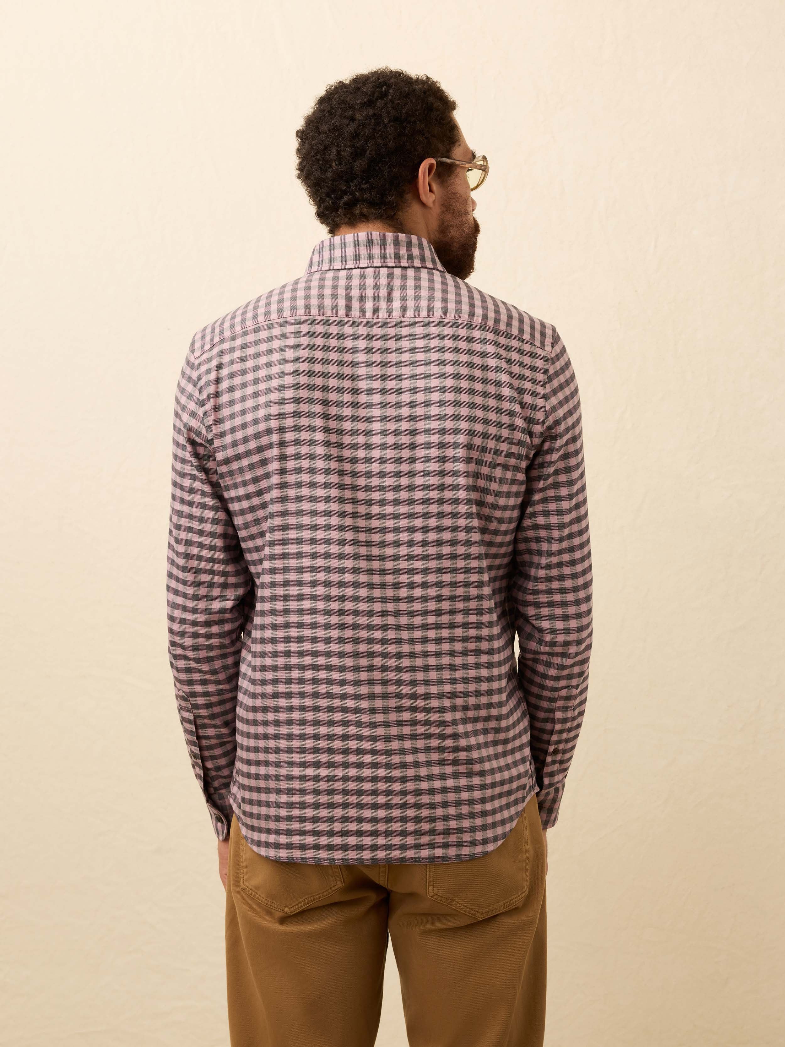 Soft Twill Movement Shirt - Charcoal Plum Gingham