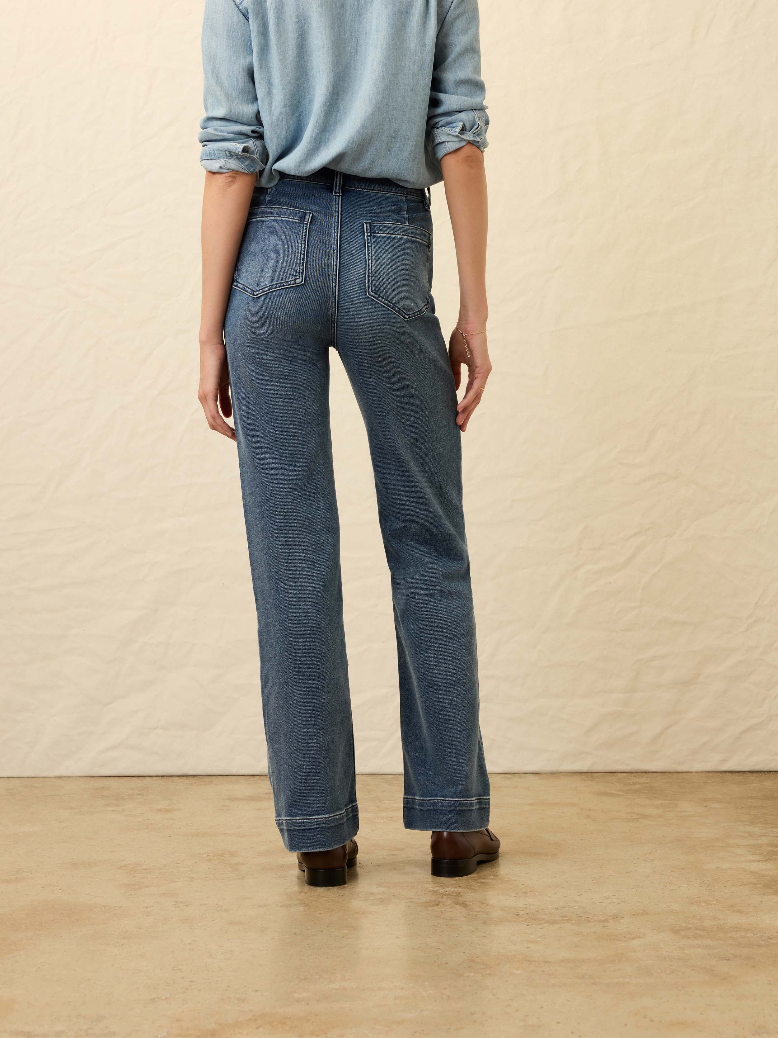 Stretch Terry Patch Pocket Pant - Riverton Wash