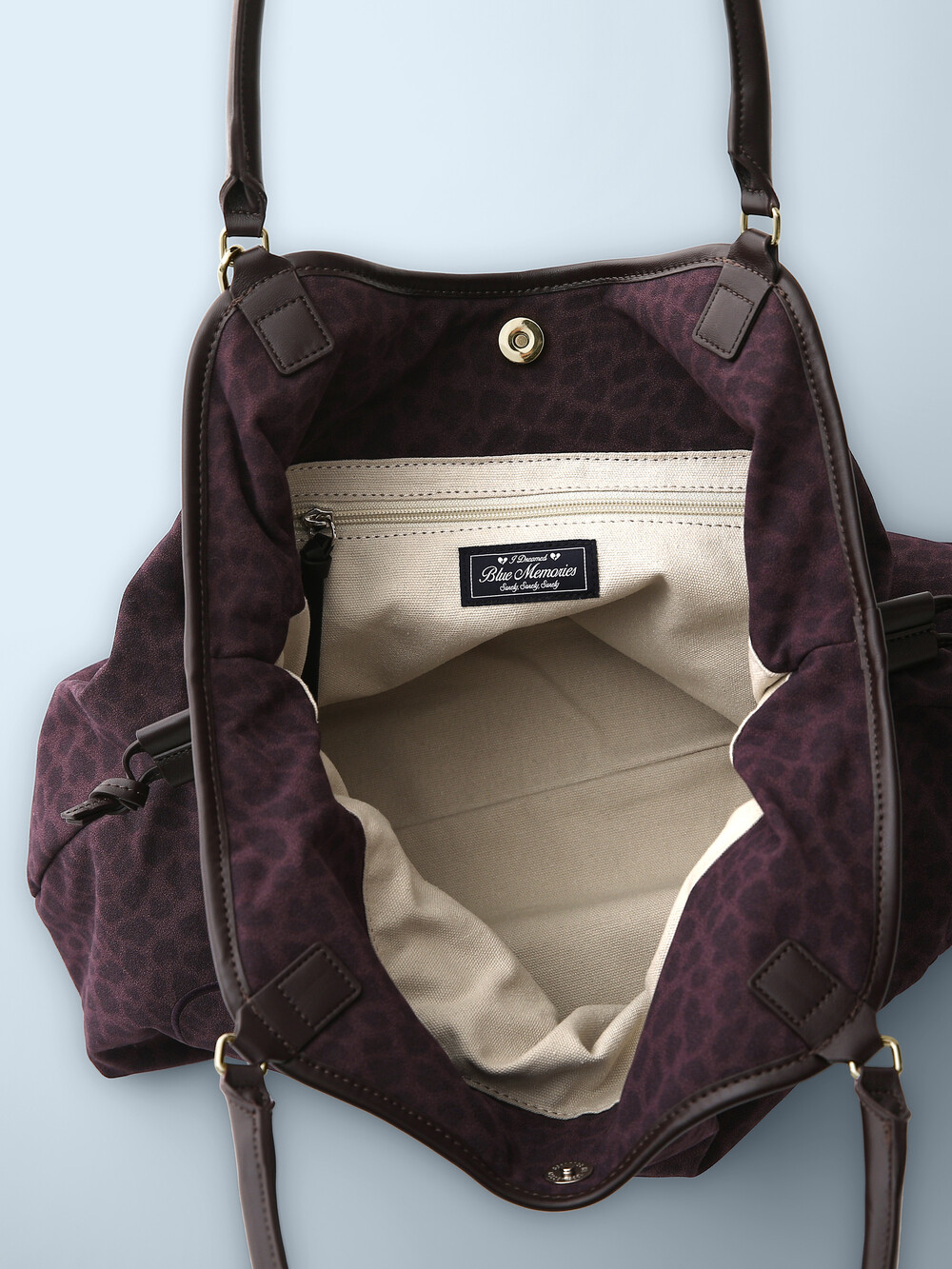 Washed Leopard Dimsum Bag Purple