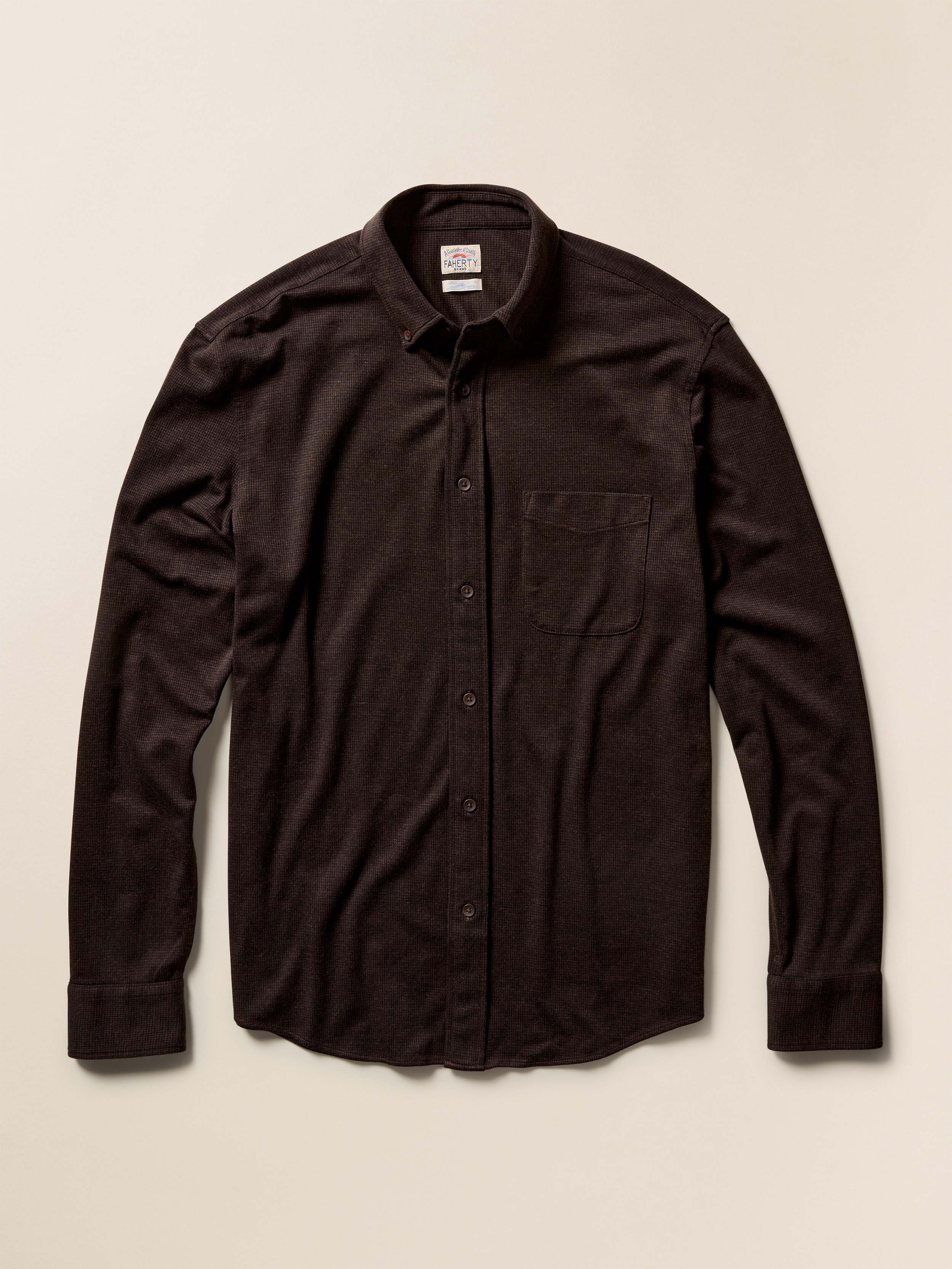 Coastline Knit Shirt - Bear Mountain Houndstooth