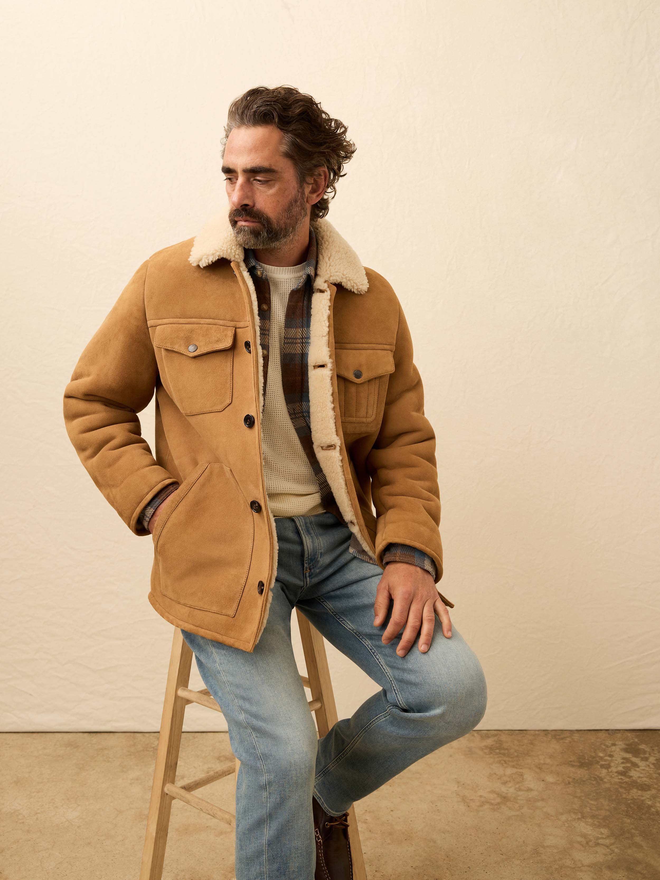 Shearling Coat - Eagle River Brown
