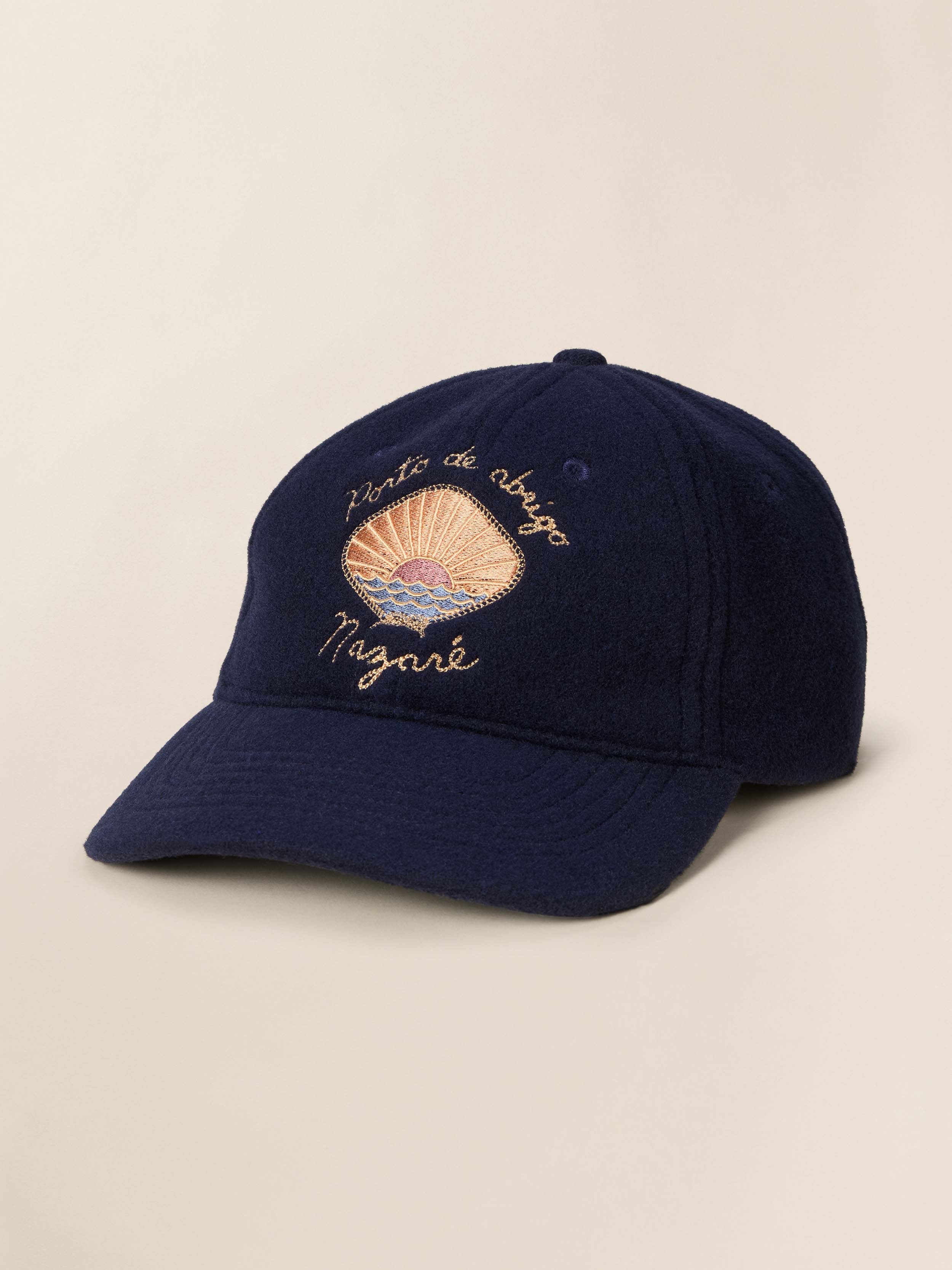 Nazare Wool Dad Hat - Navy