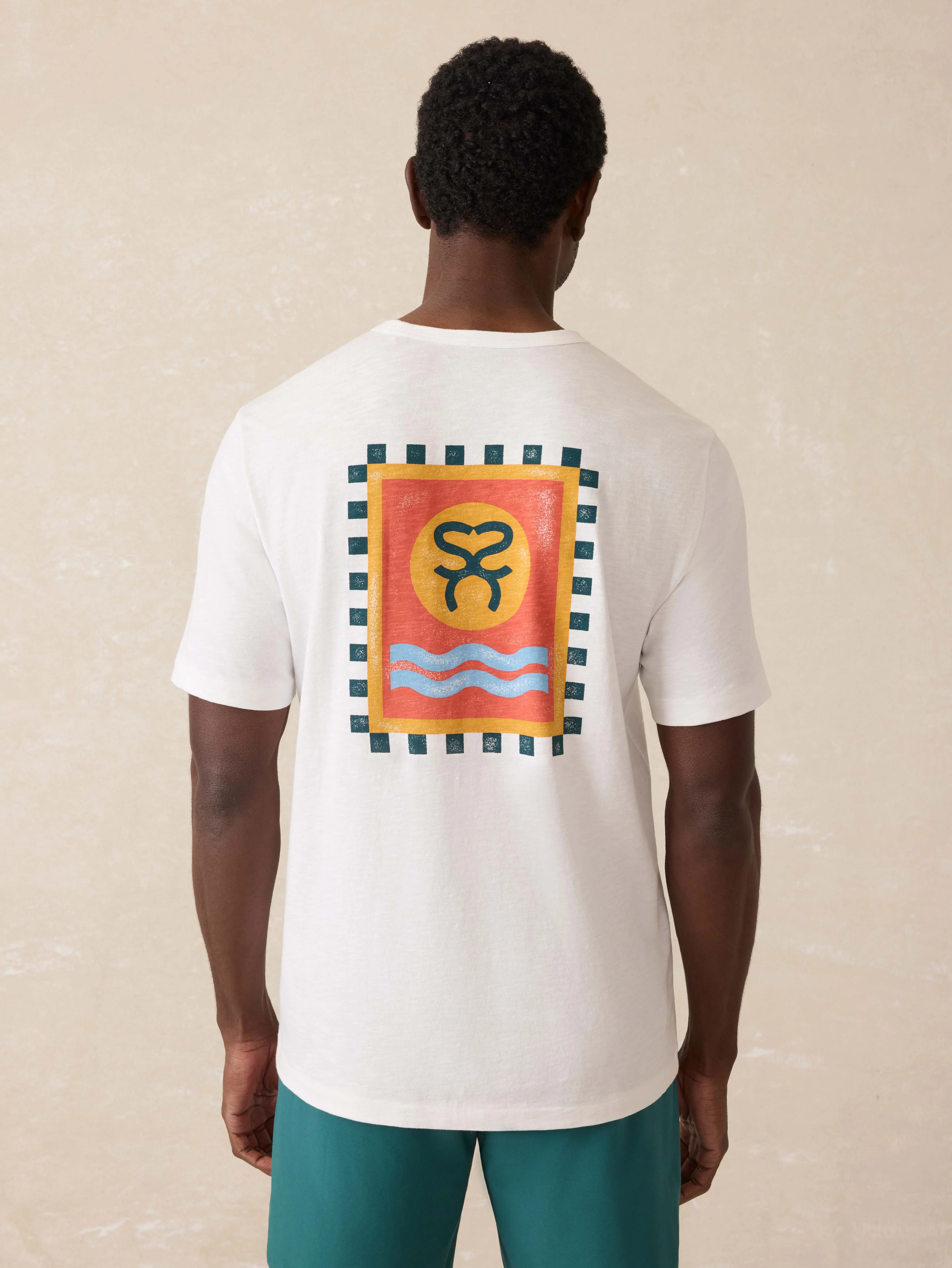 Surf Ghana Short Sleeve Flag Graphic Tee - White