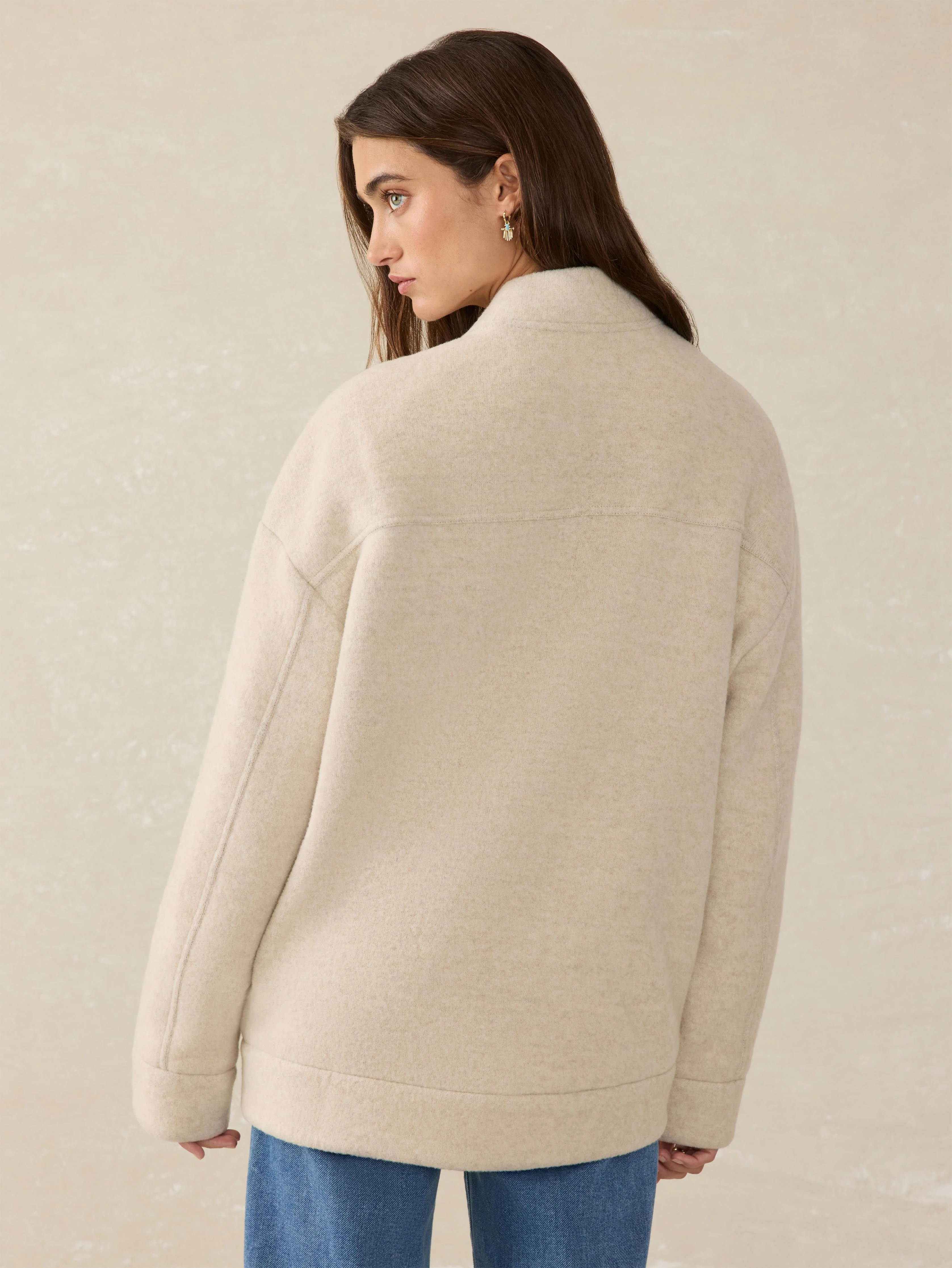 Pacific Knit Jacket - Oat Melange