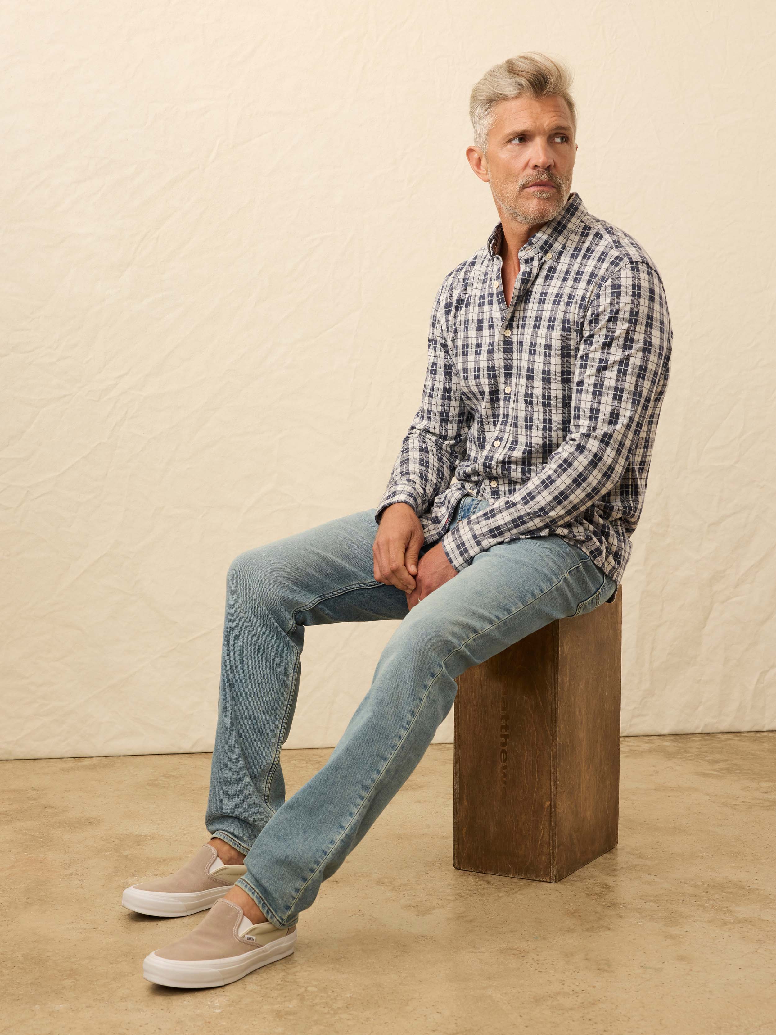 Coastline Knit Shirt - Royal Canyon Plaid