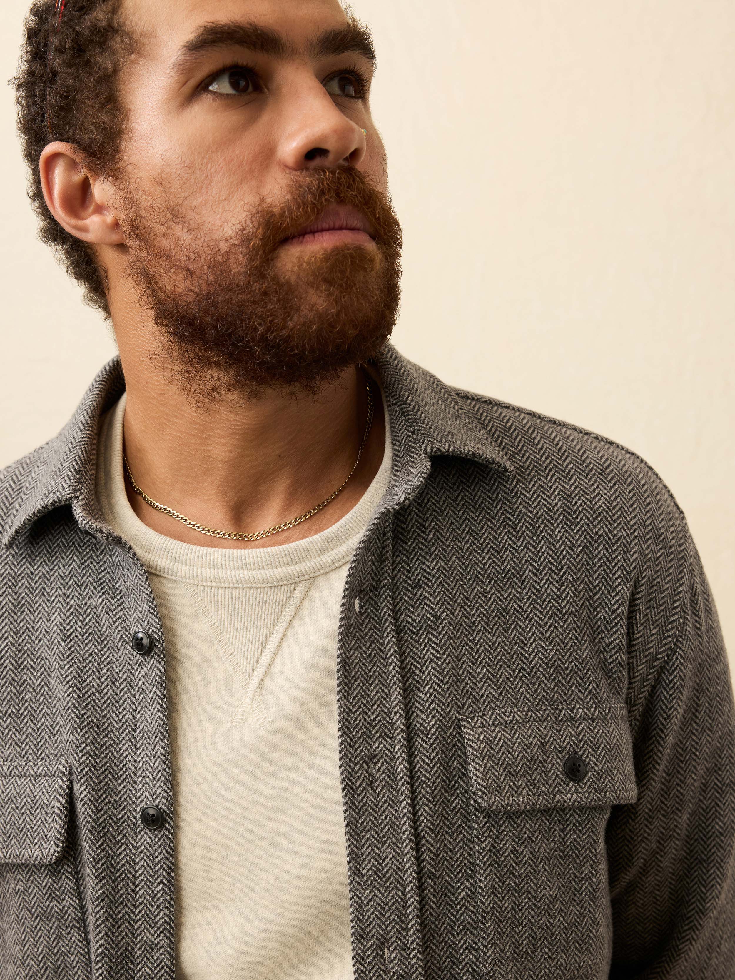 Legend Sweater Shirt - Alpine Grey Herringbone