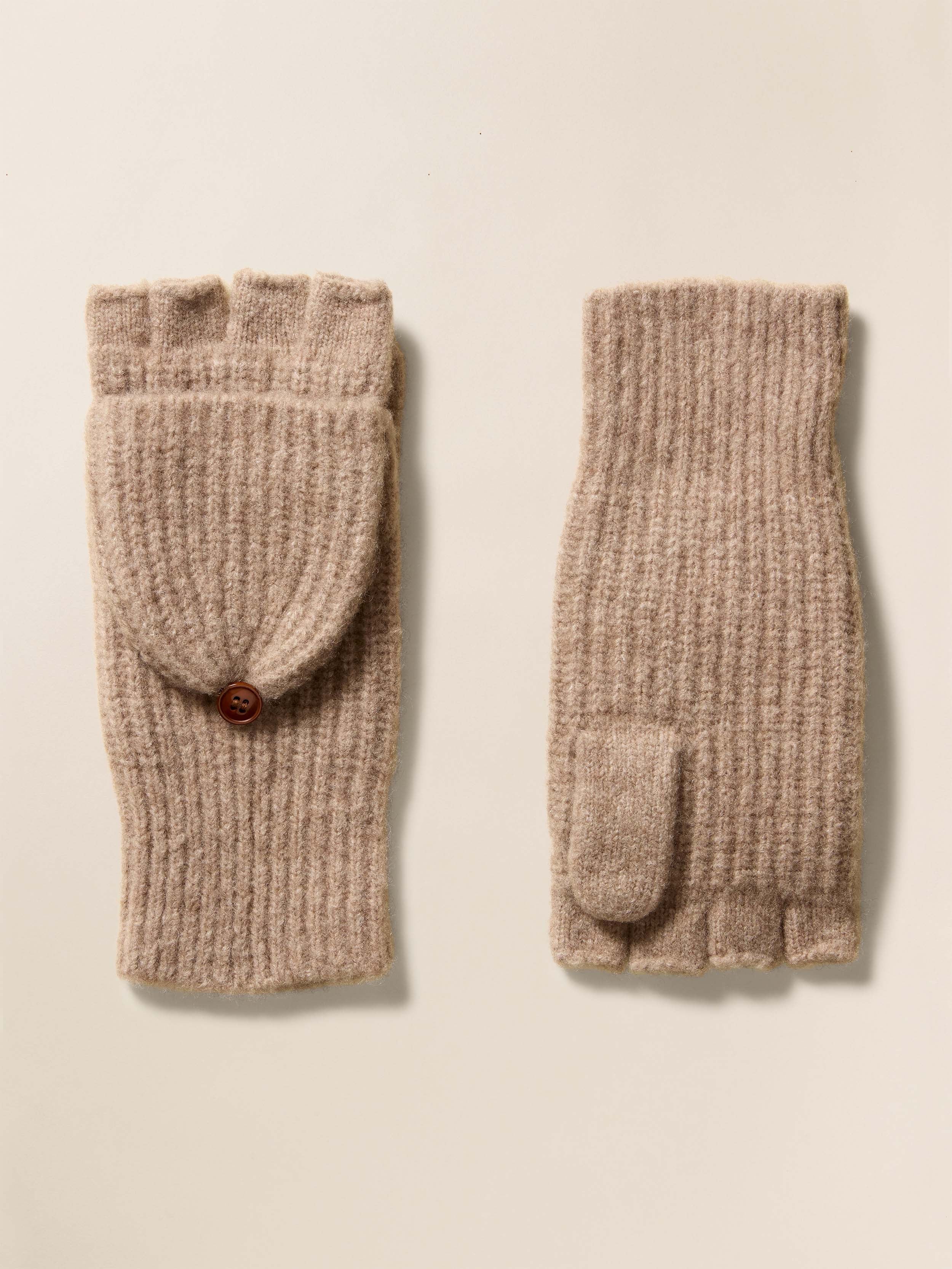 Alpine Cozy Pop Top Mitten - Toffee
