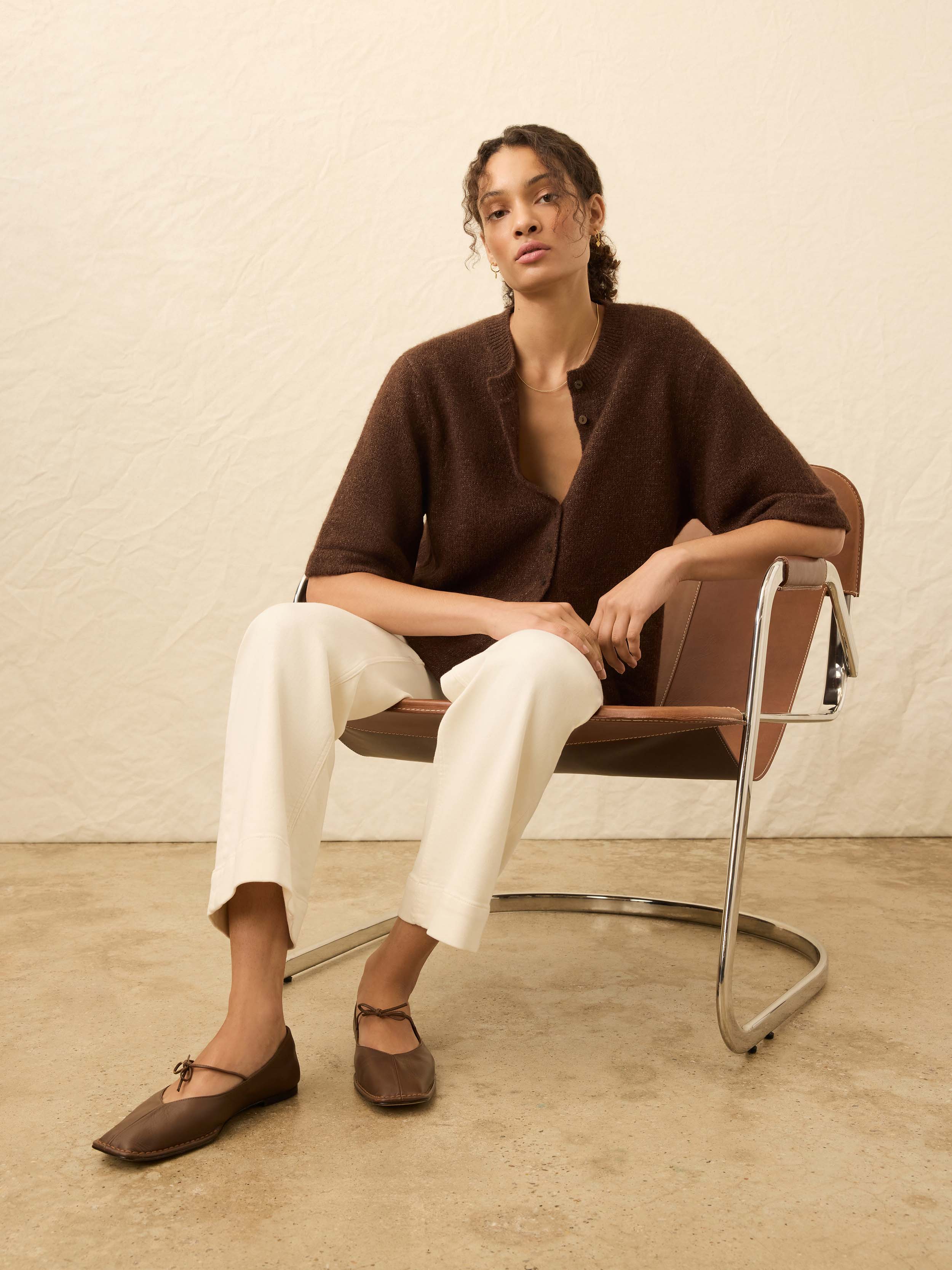 Apres Alpaca Cardigan - Walnut Brown