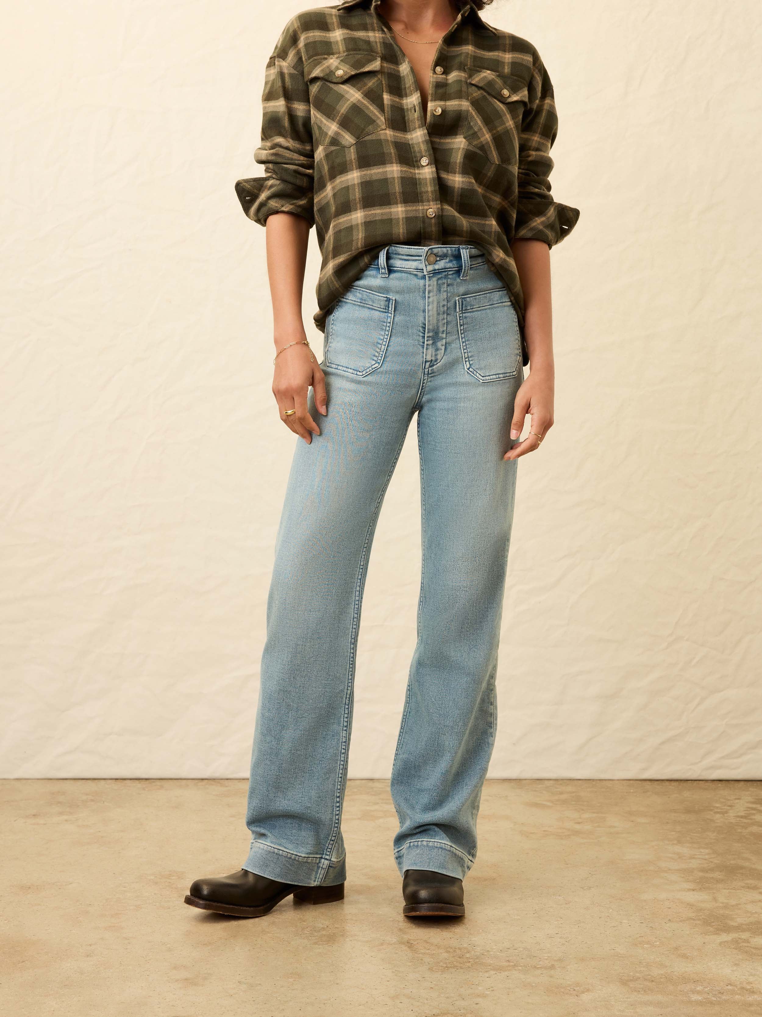 Stretch Terry Patch Pocket Pant - Eastern Shore Wash