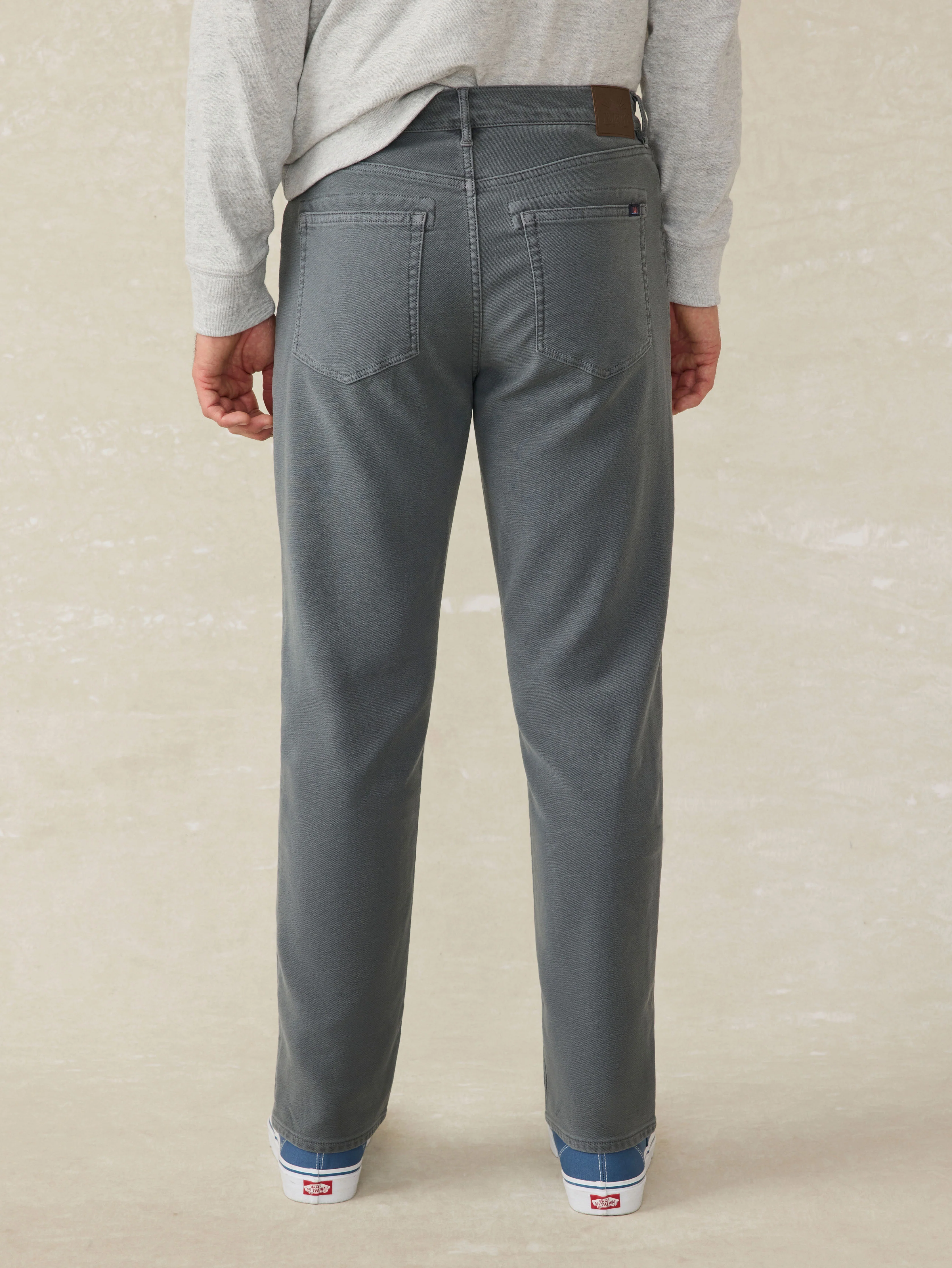 Stretch Terry 5-Pocket Athletic Fit Pant - Slate