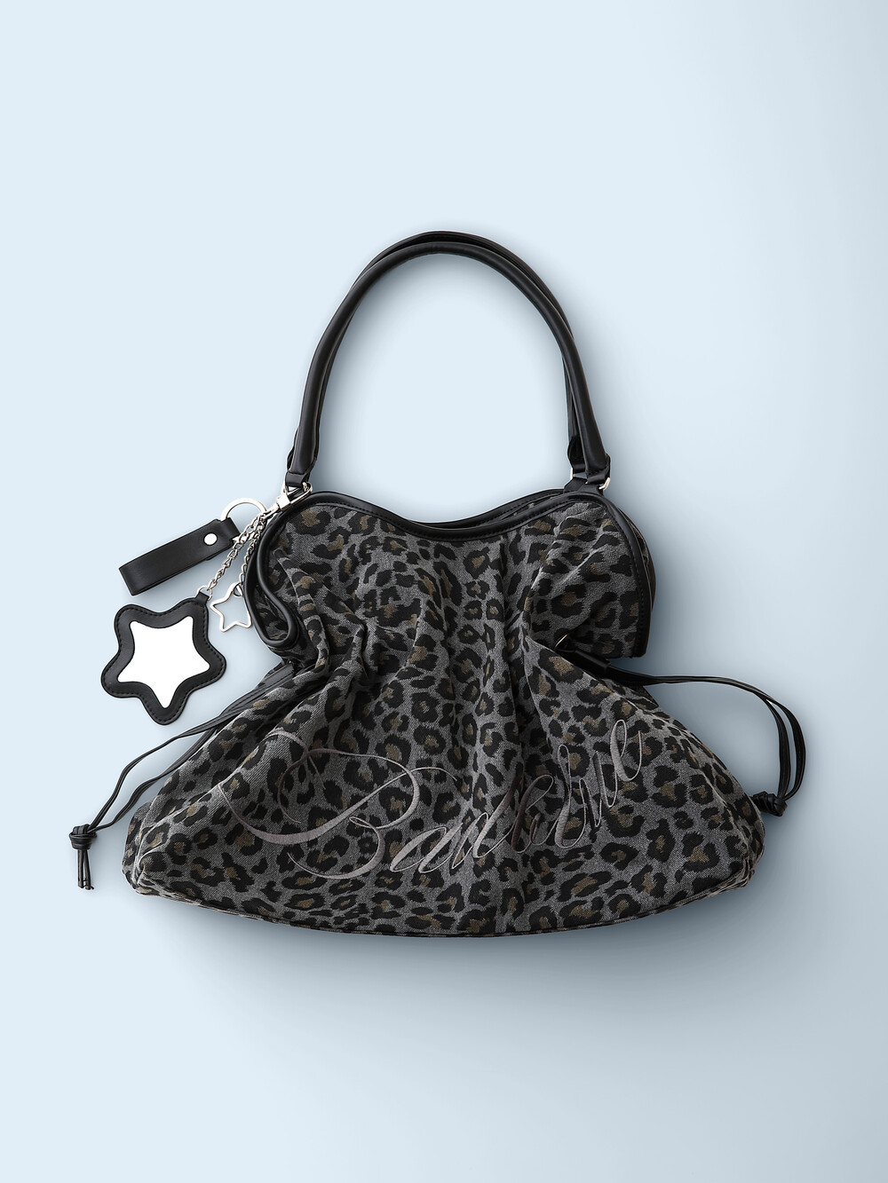 Leopard Dimsum Bag Charcoal