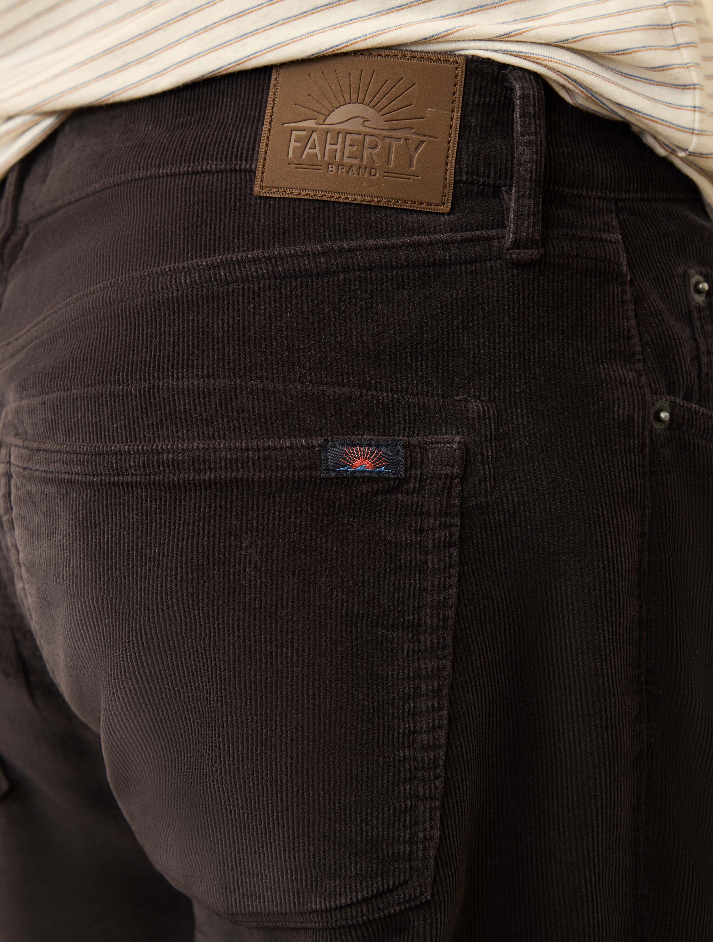 Stretch Terry Corduroy 5-Pocket Pant - Washed Charcoal
