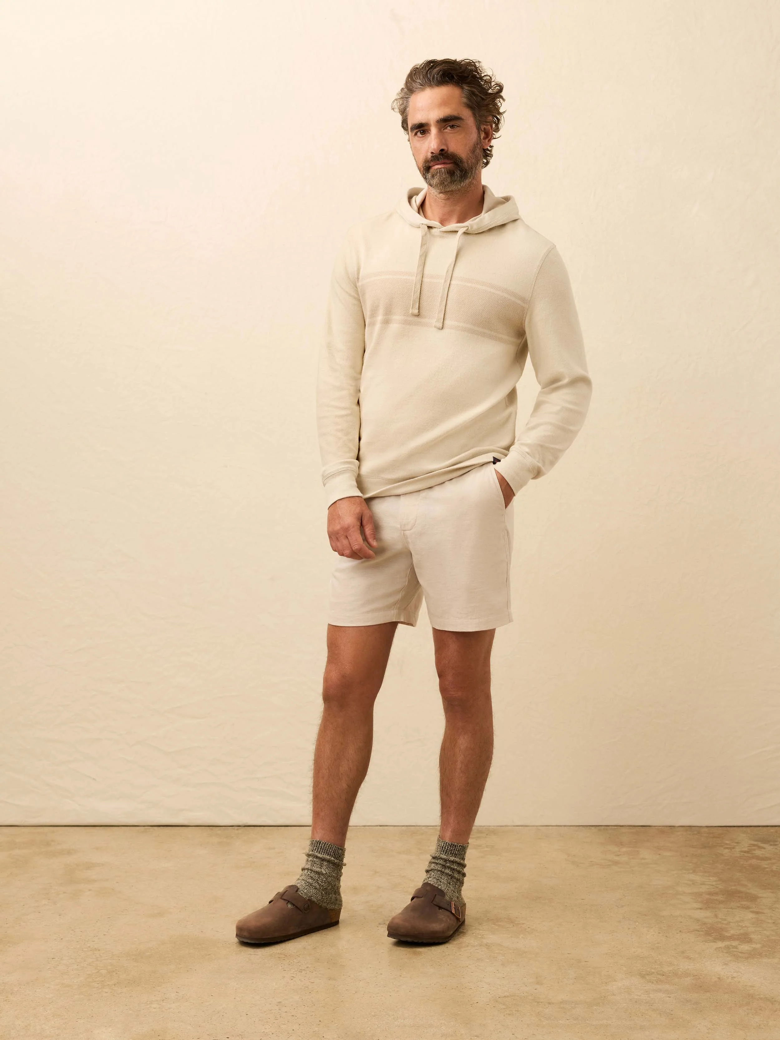 Legend Sweater Hoodie - Winter Oat Surf Stripe