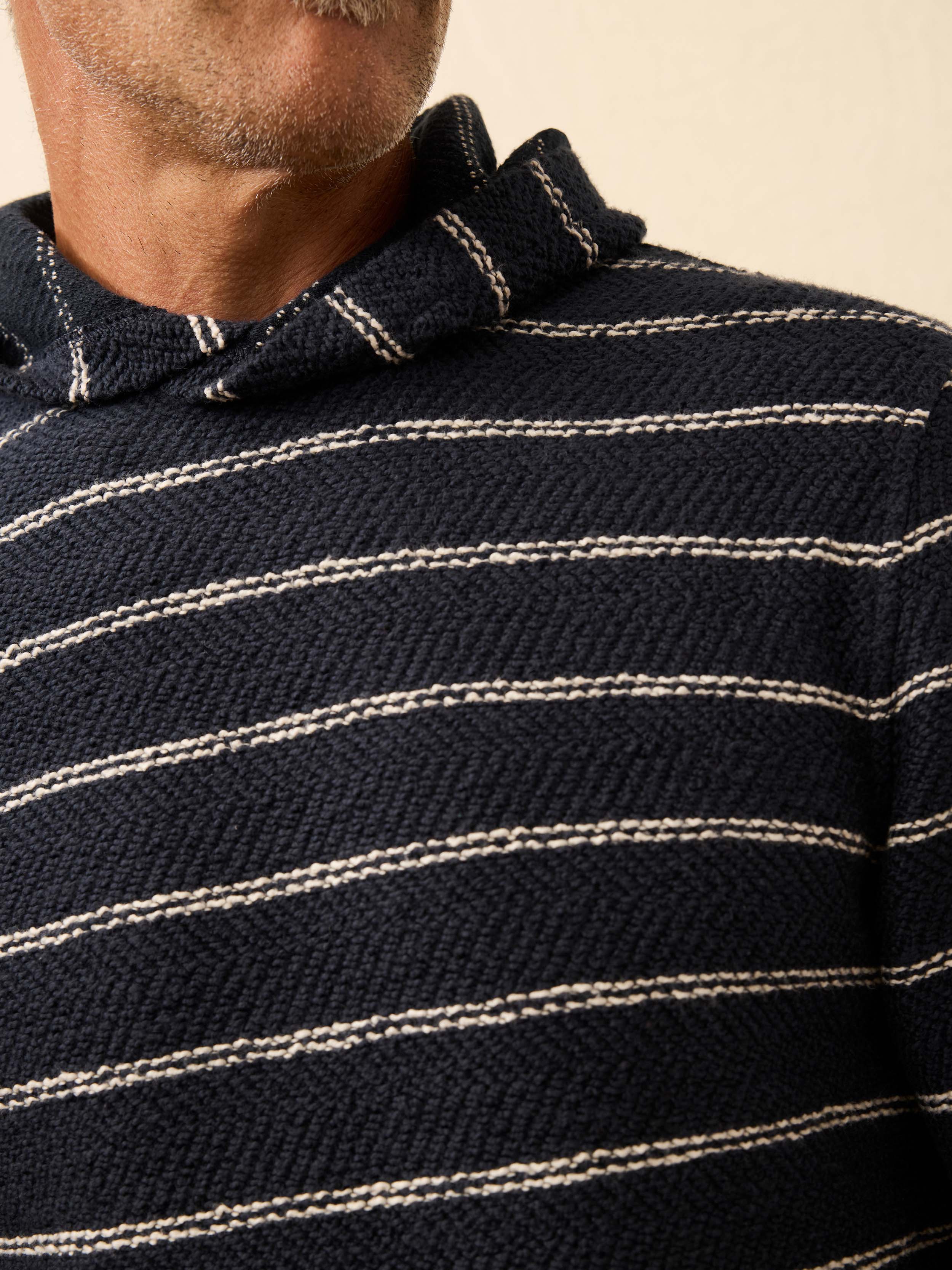Whitewater Hoodie - Navy Point Stripe