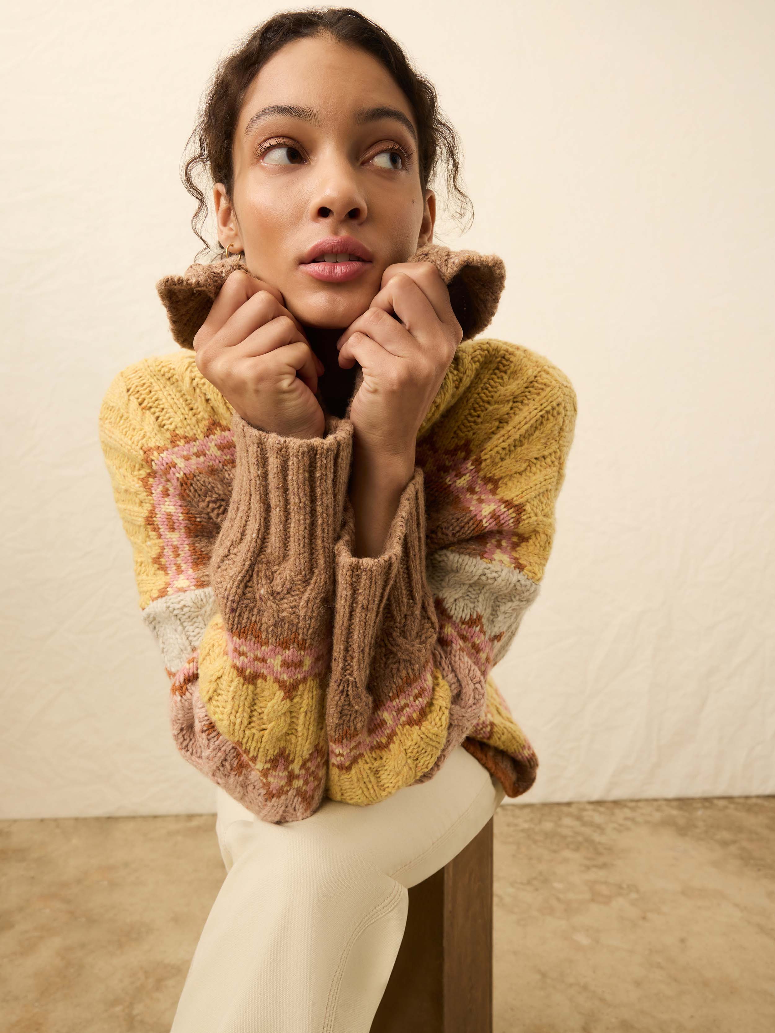 Highland Fairisle Cardigan - Lakeside Fairisle Haze