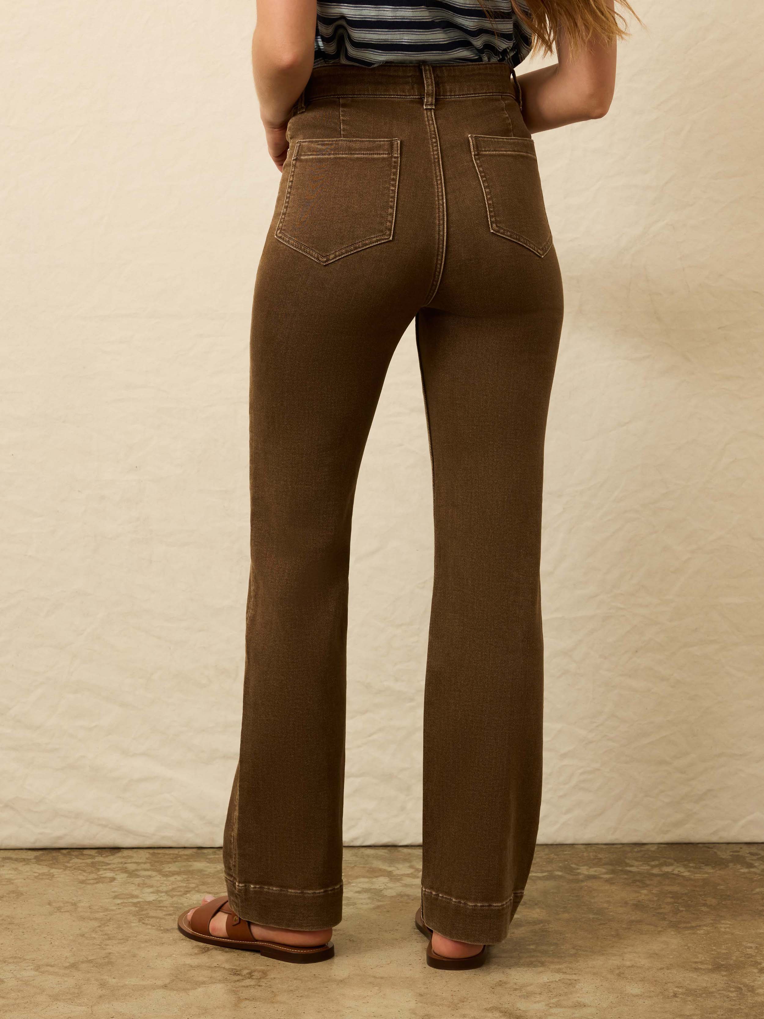 Stretch Terry Patch Pocket Pant - Walnut