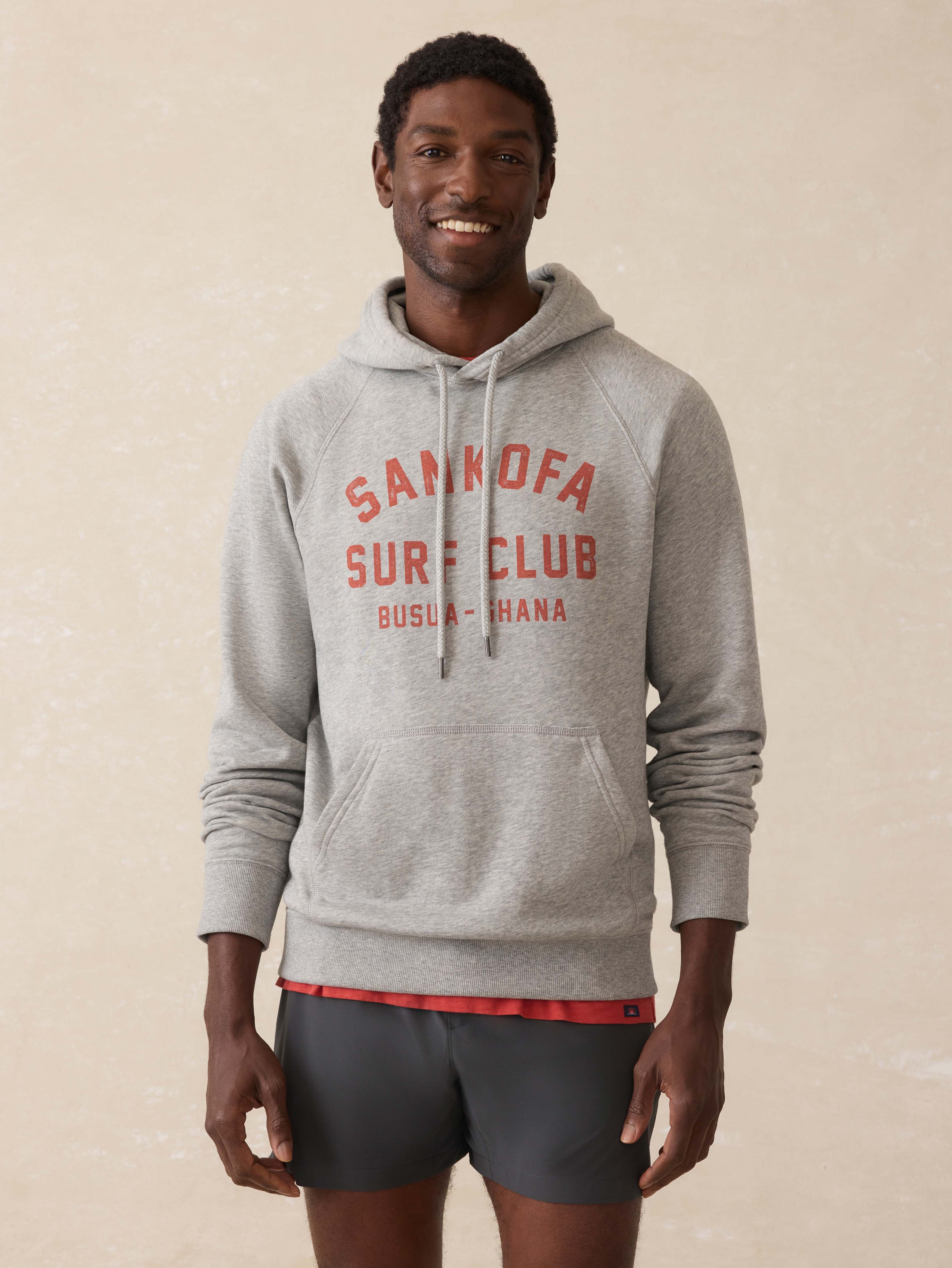 Surf Ghana High Standard Fleece Hoodie - Silver Ash Heather