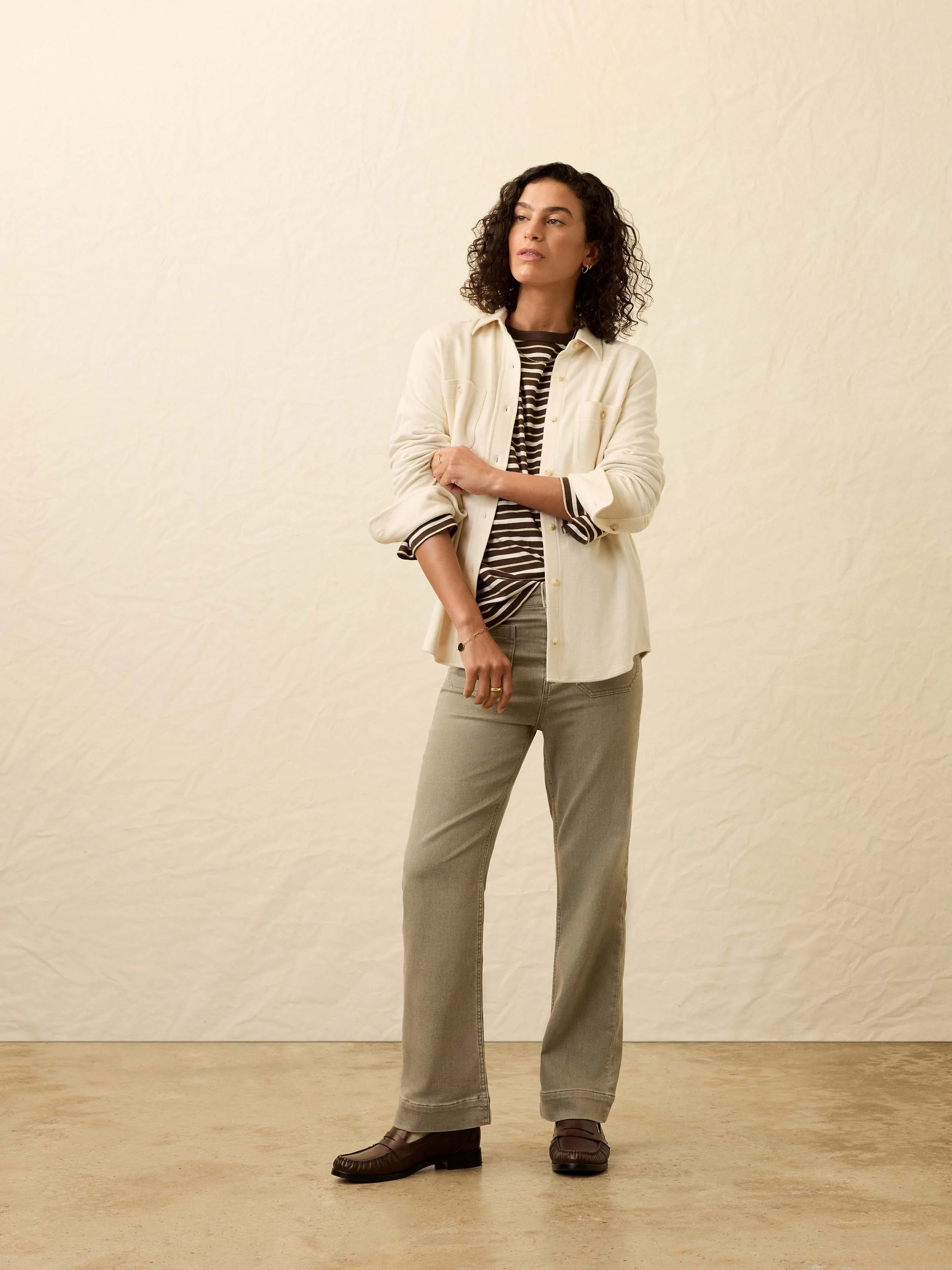 Legend™ Sweater Shirt - Light Oatmeal Twill