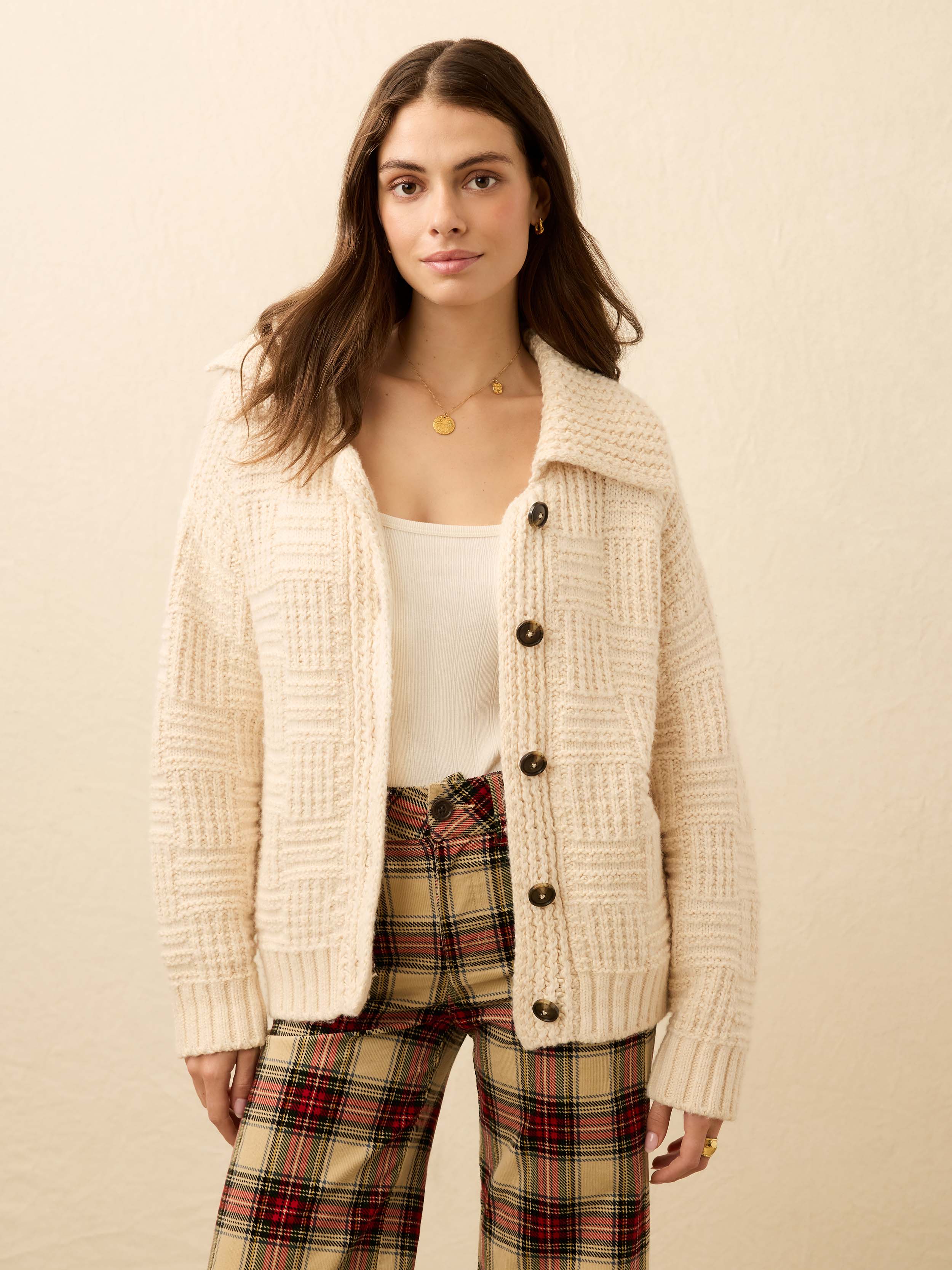 Heirloom Cotton Outback Cardigan - Cream