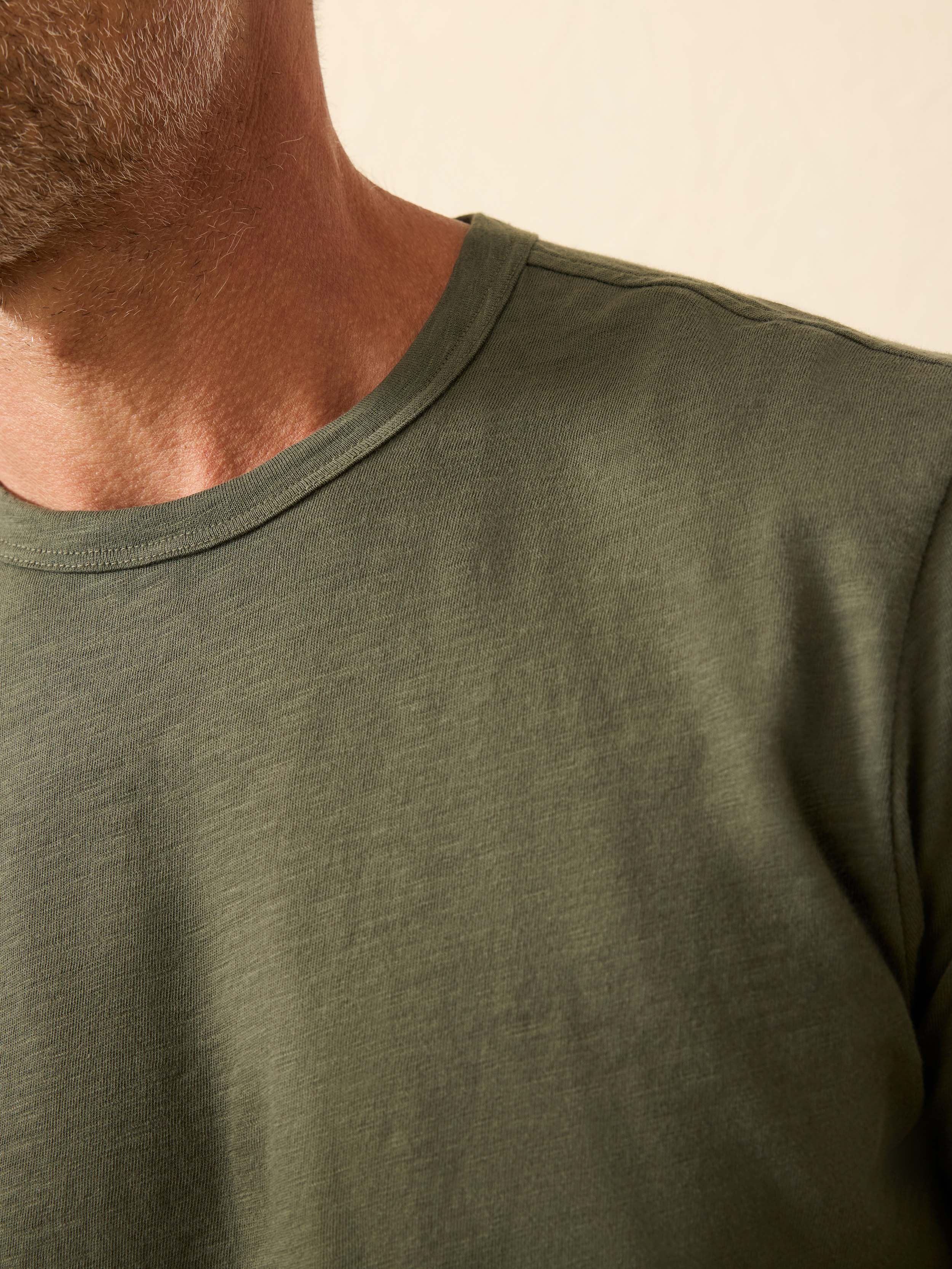 Sunwashed Regenerative Tee - Fall Evergreen