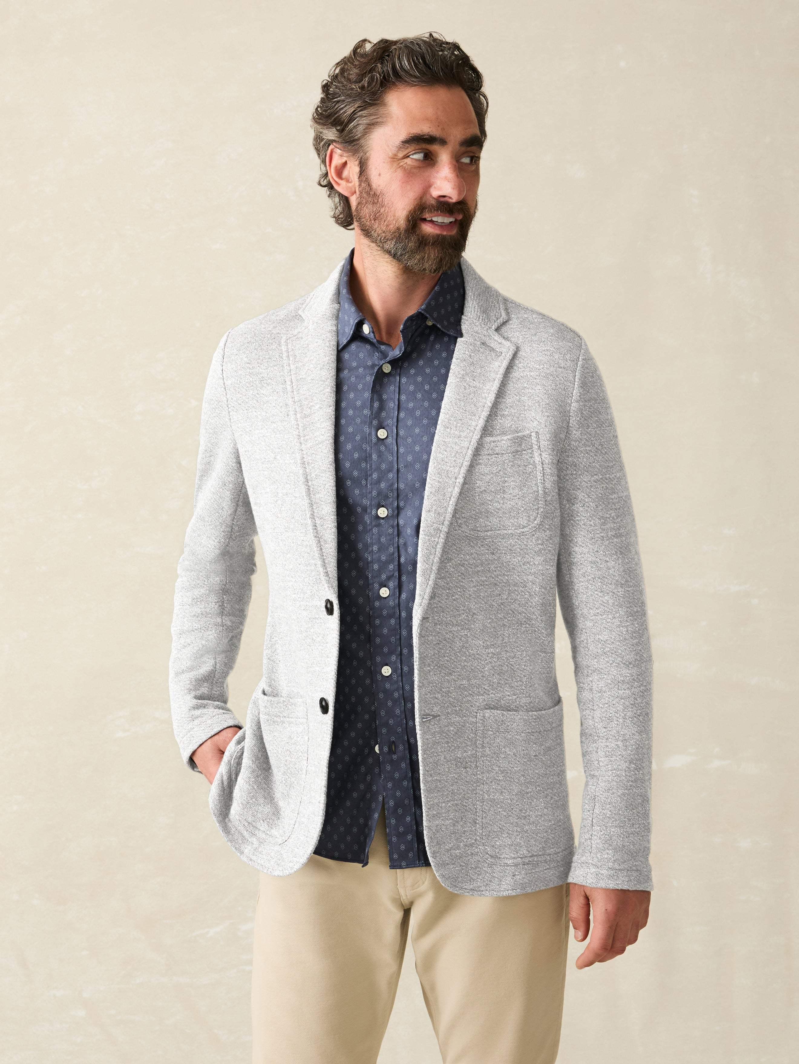 Inlet Knit Blazer (Tall) - Heather Grey