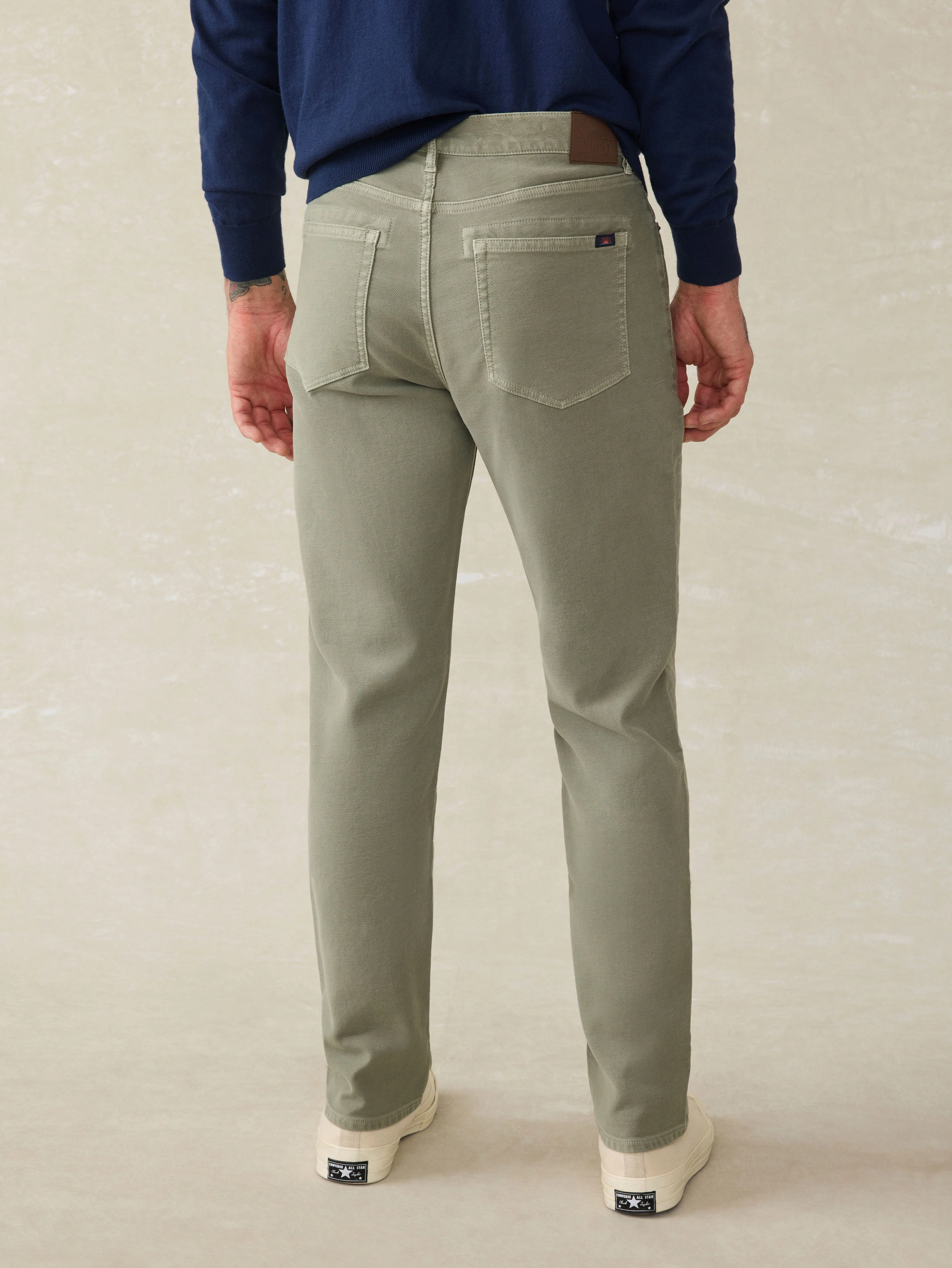 Stretch Terry 5-Pocket Pant - Faded Olive