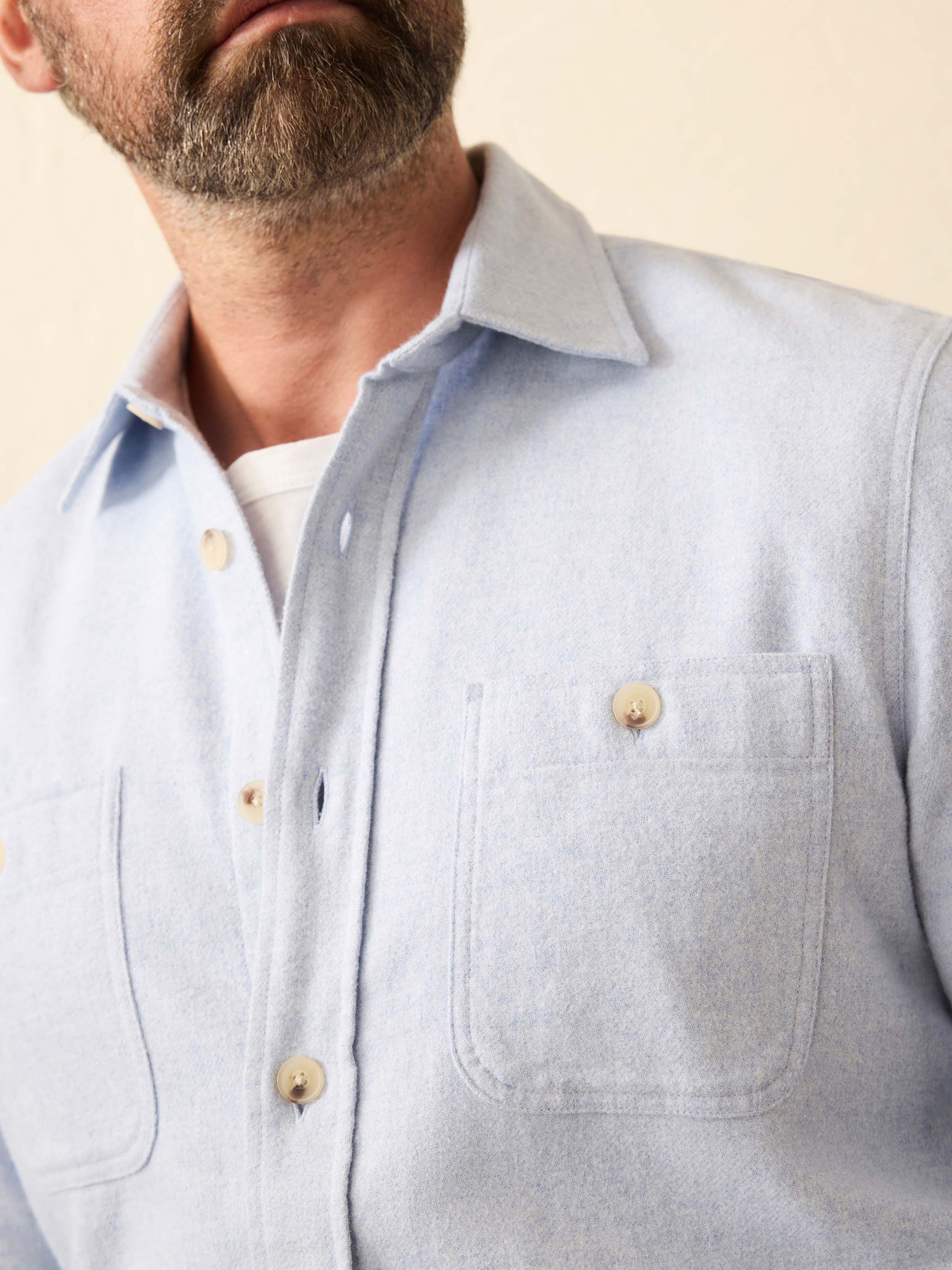 Heirloom Portuguese Flannel Shirt- Amorosa Blue