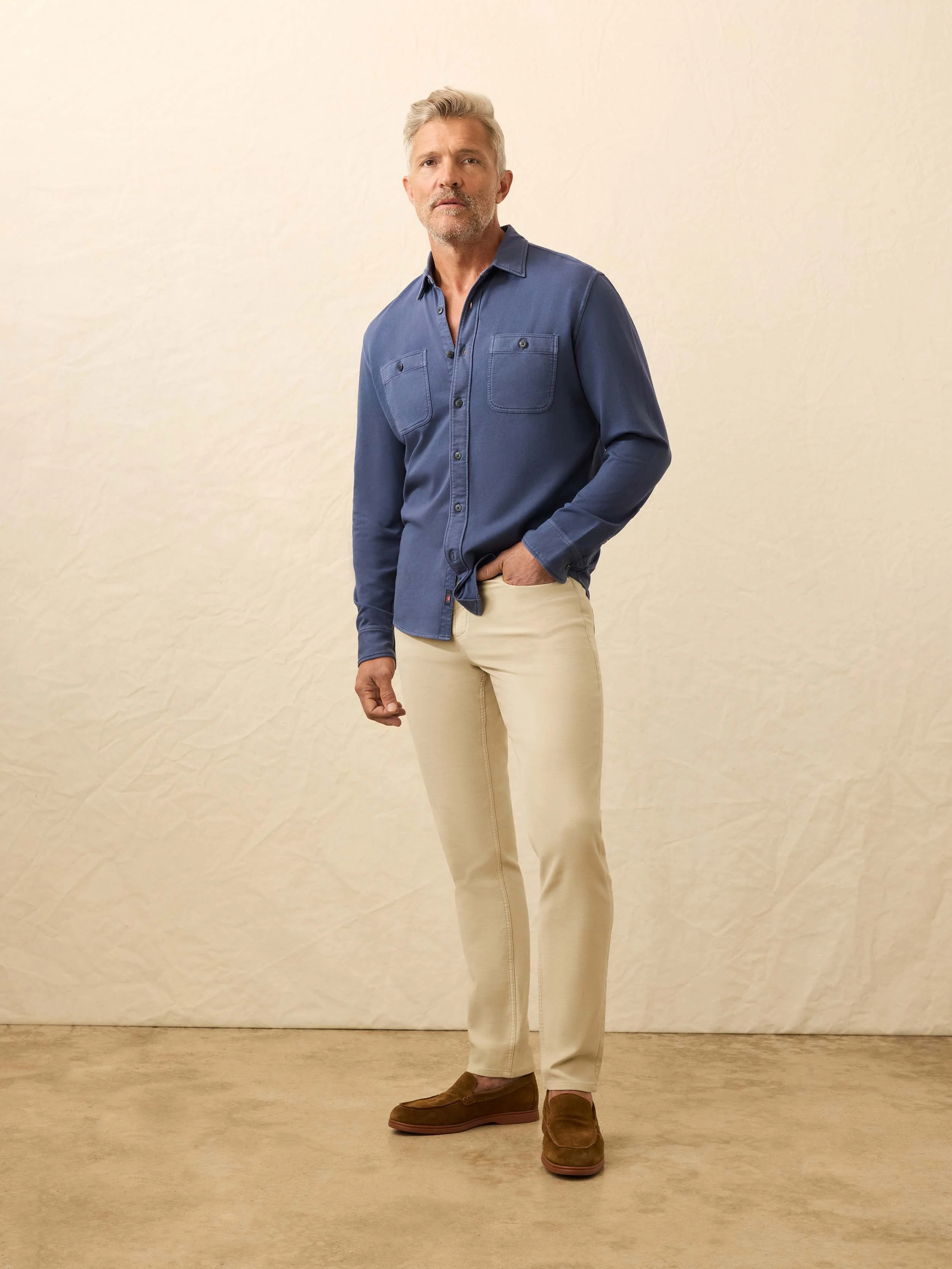 Field Knit Shirt - Blue Nights