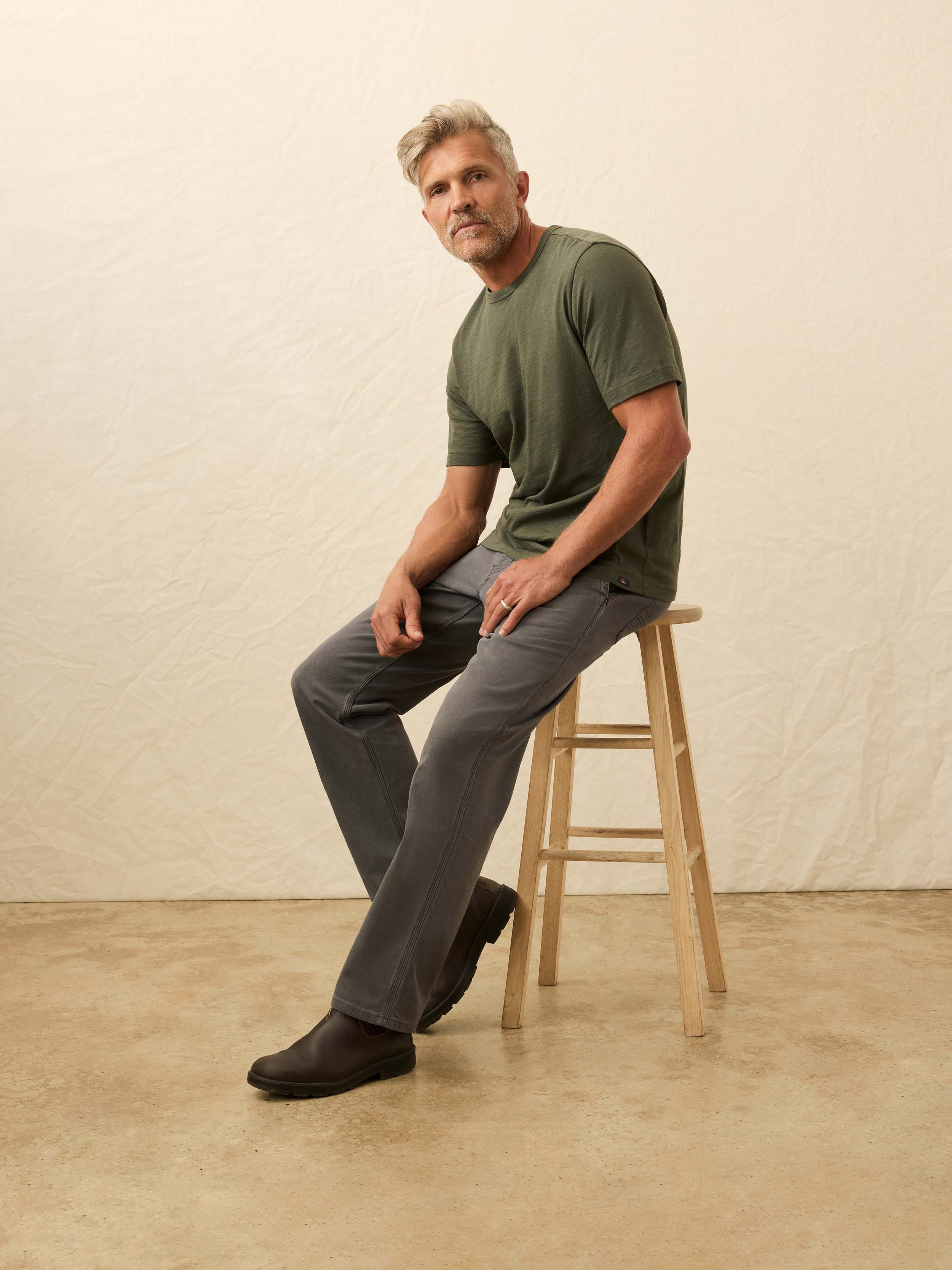 Sunwashed Regenerative Tee - Fall Evergreen