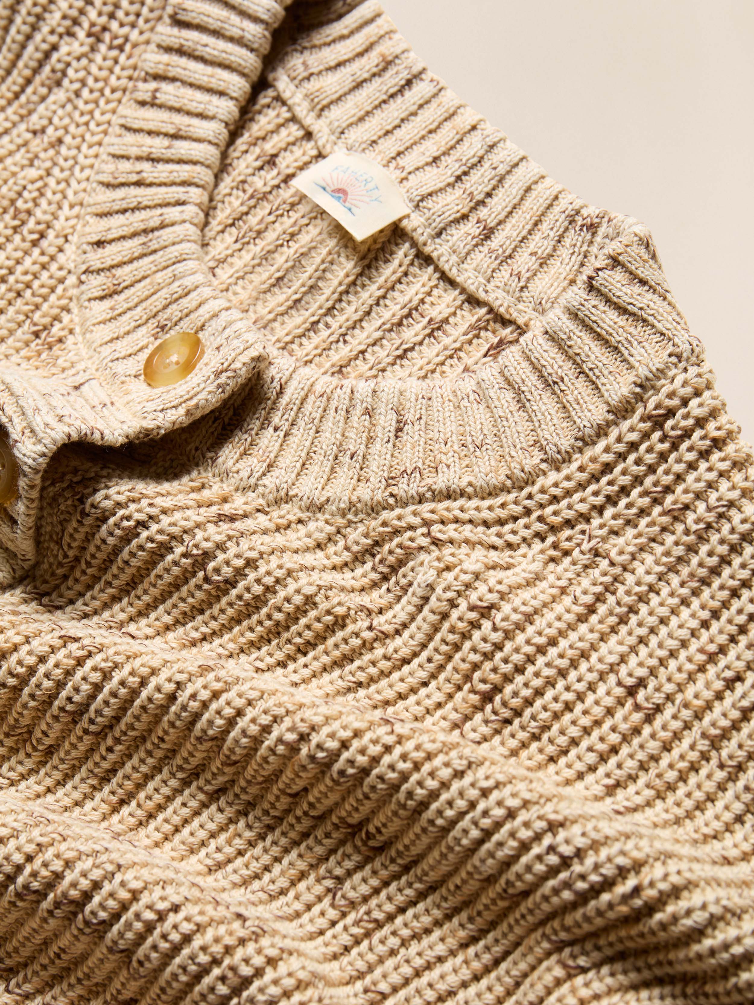 Sunwashed Cotton Fisherman Henley - Oat