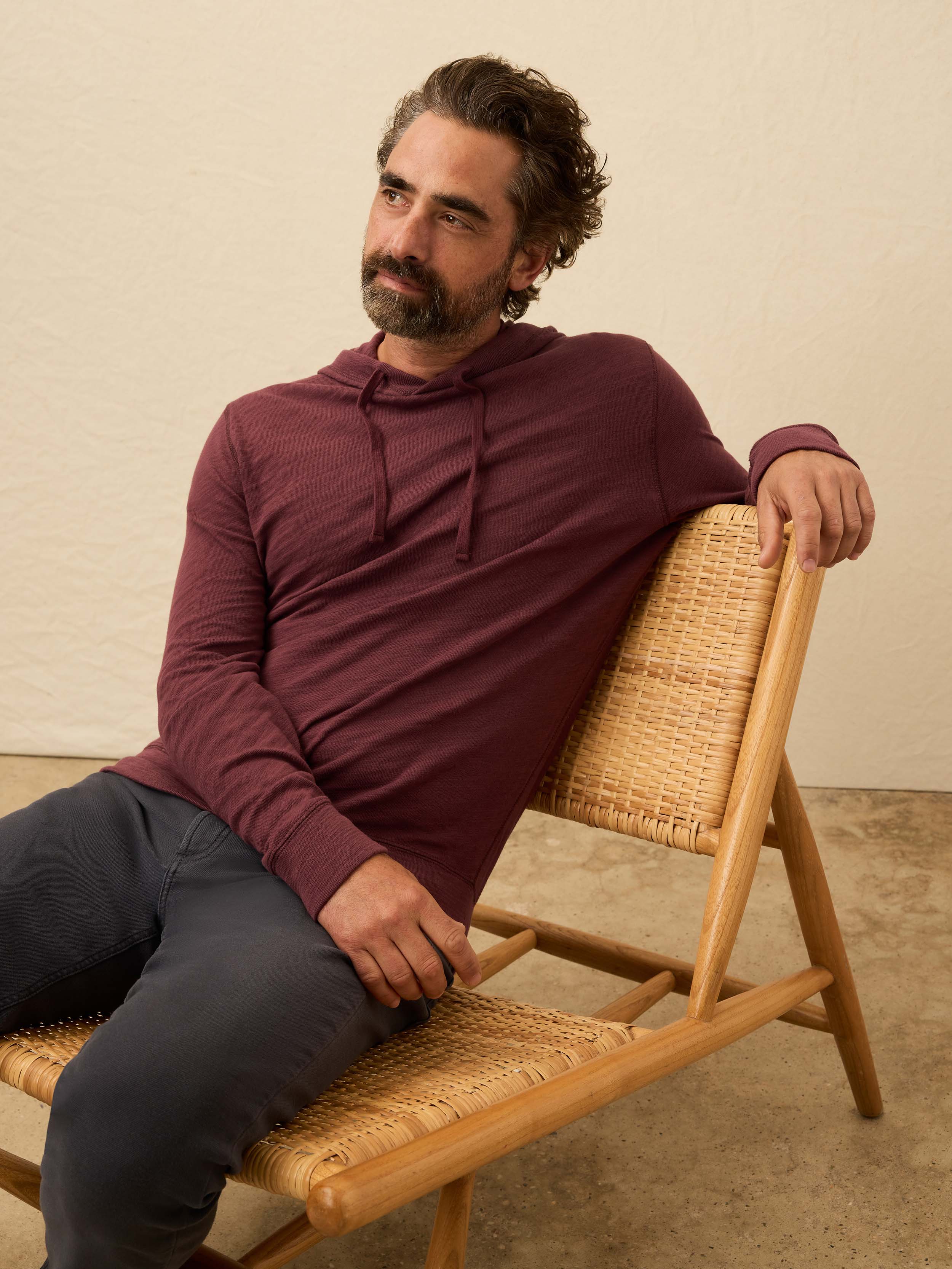 Sunwashed Midweight Organic Hoodie - Mahogany