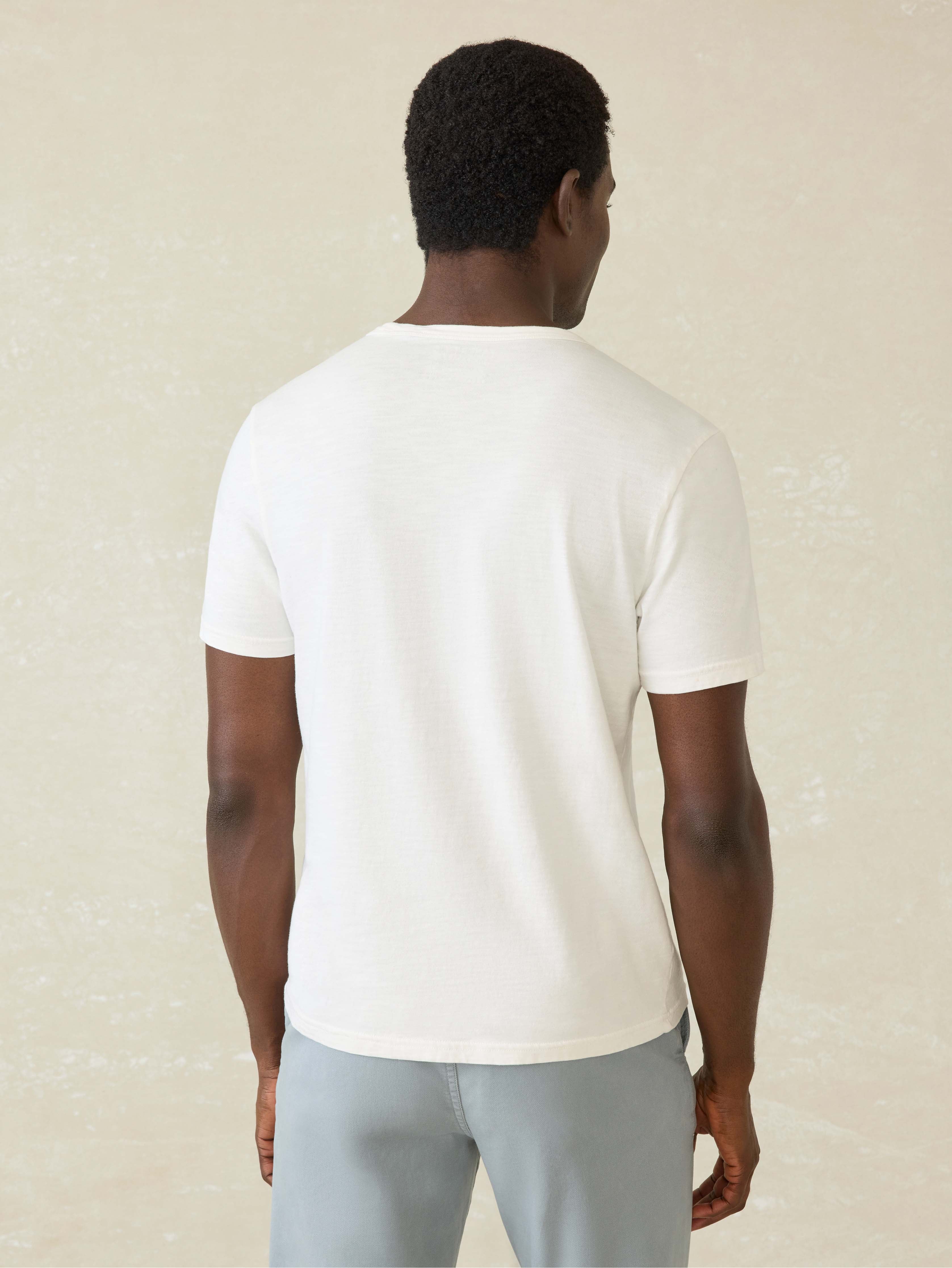 Sunwashed Regenerative Pocket Tee - White