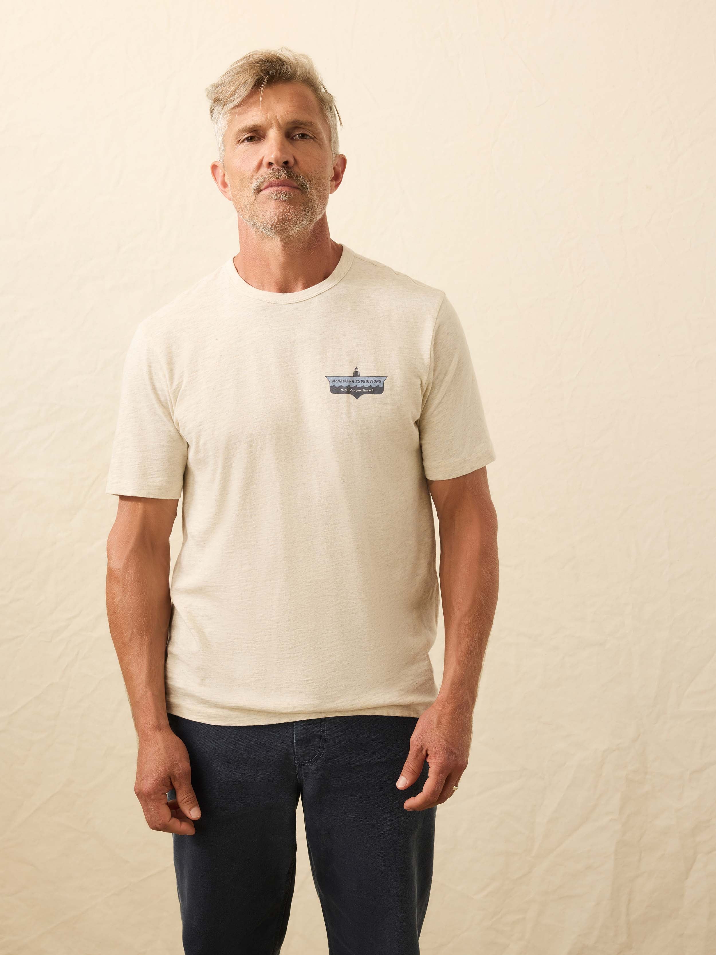 Nazare Sunwashed Tee - Island Dune Heather