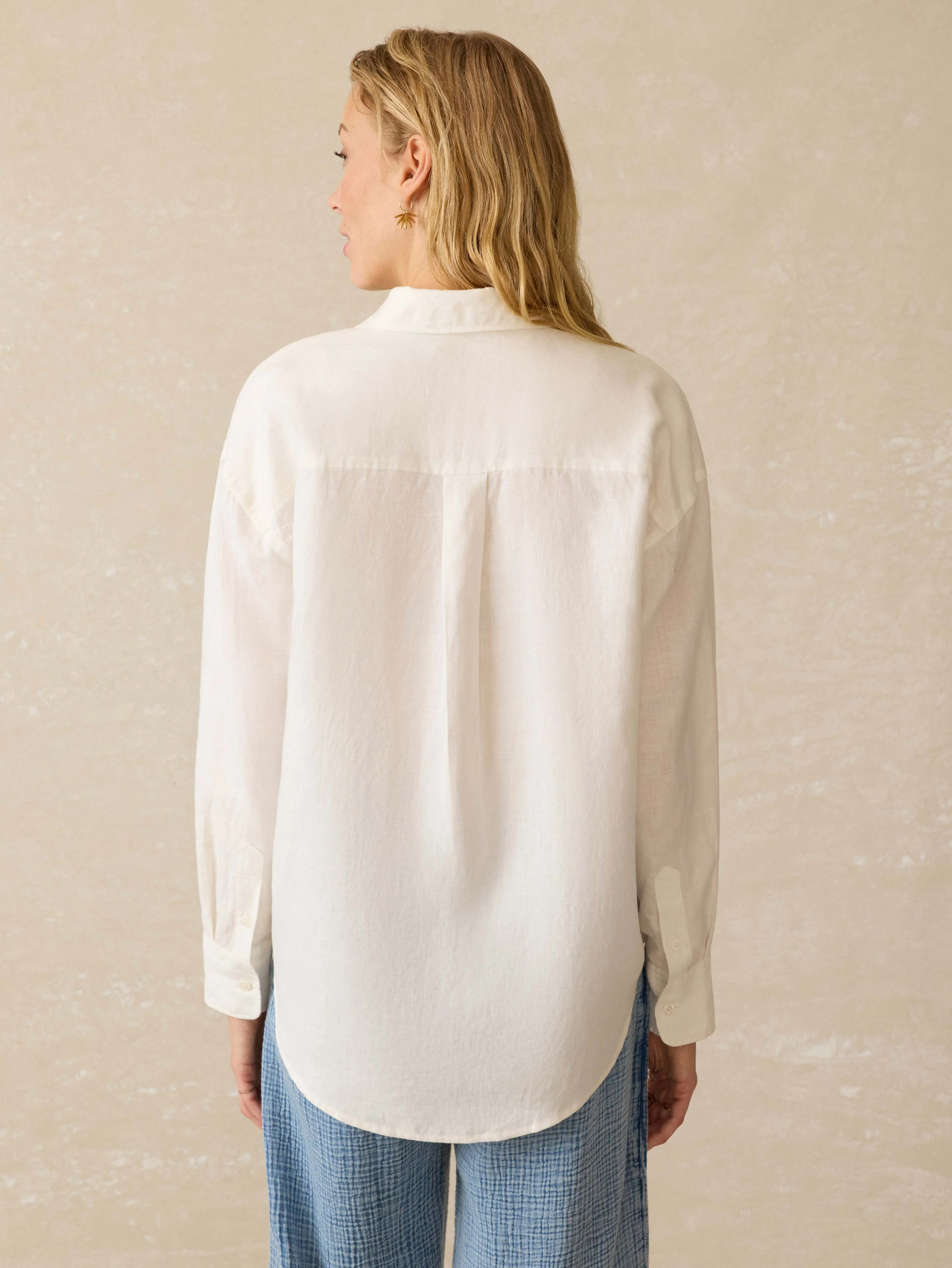 Laguna Linen Relaxed Shirt - White