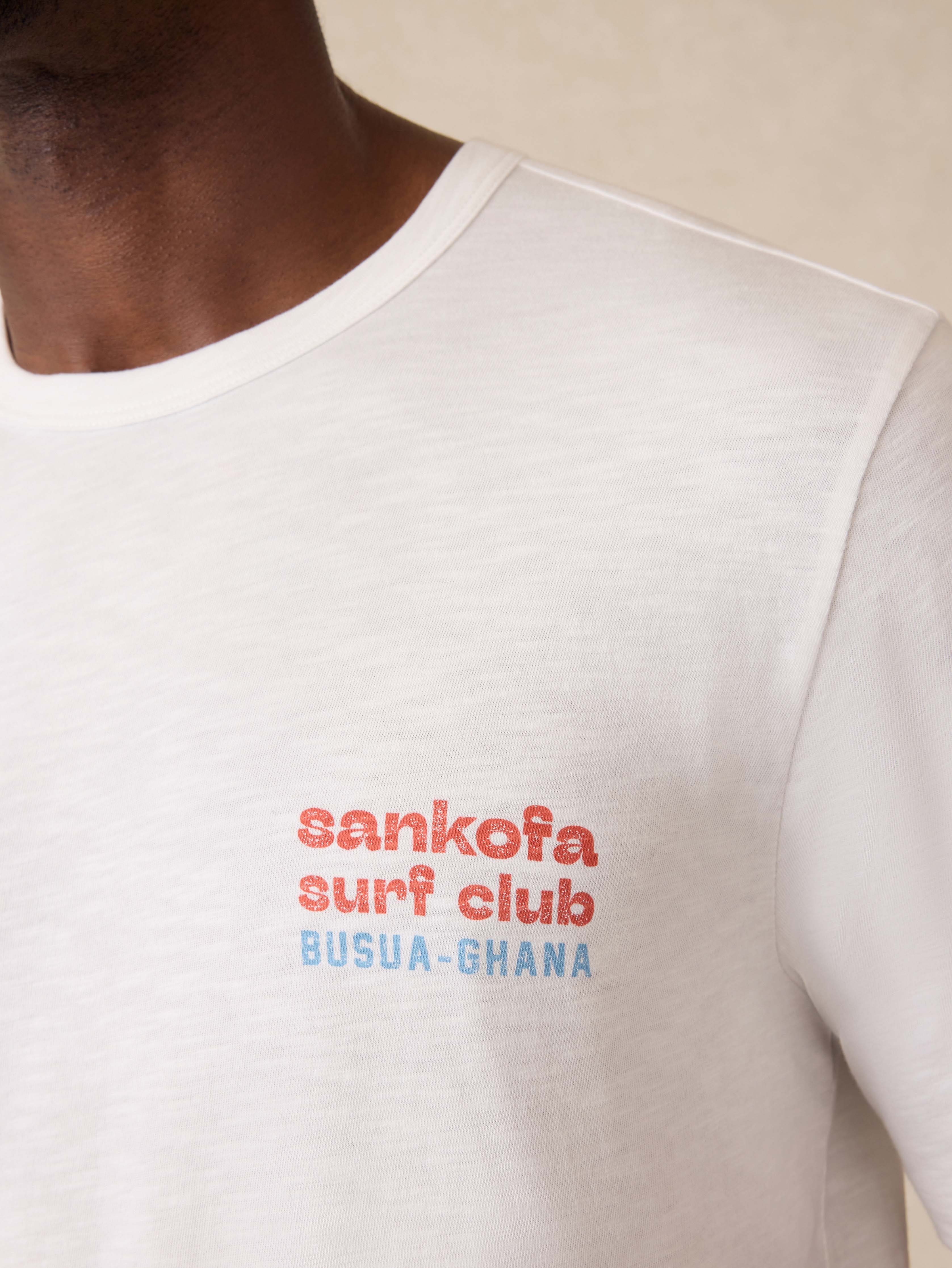 Surf Ghana Short Sleeve Flag Graphic Tee - White