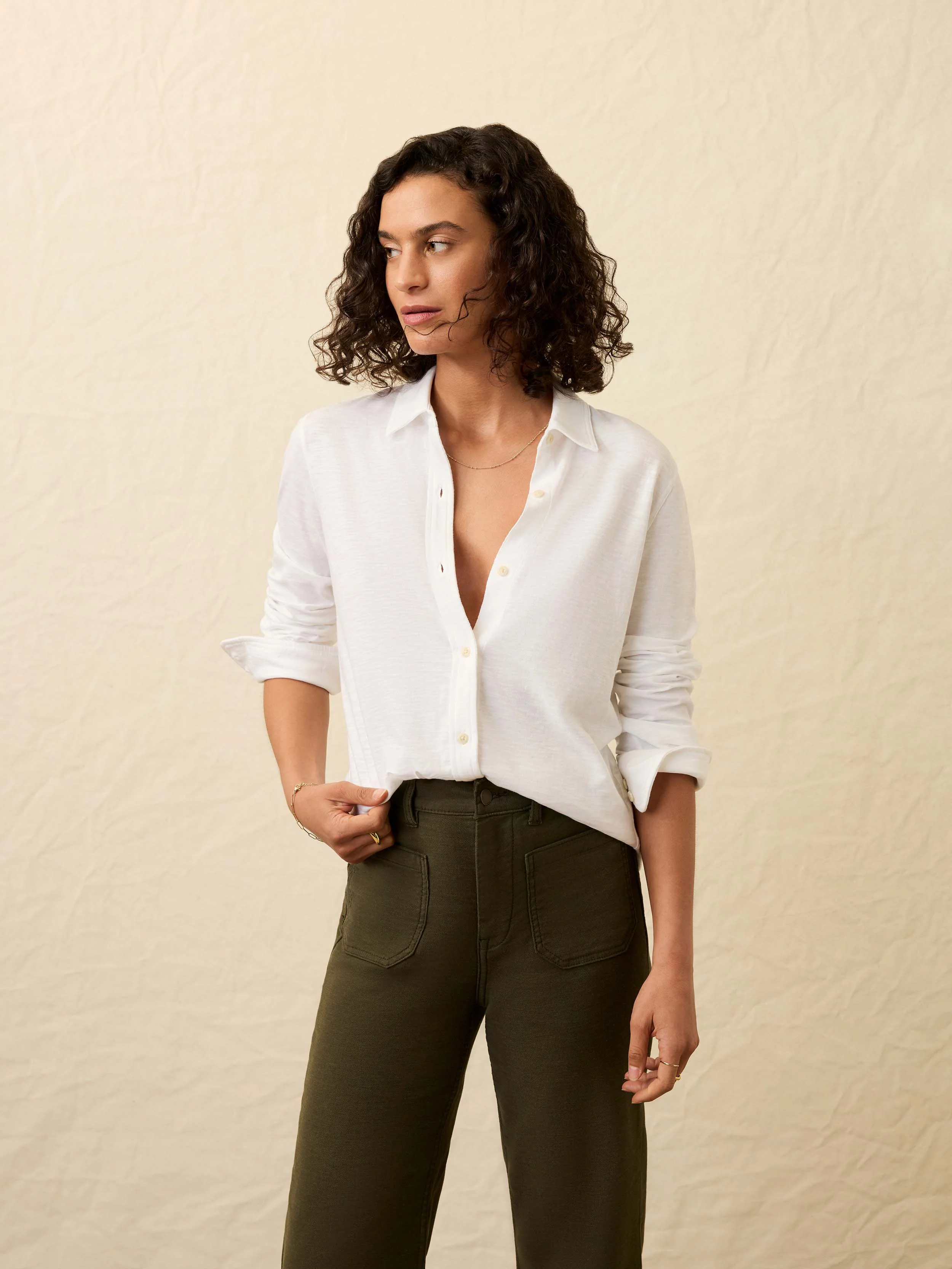 Sunwashed Knit Shirt - White