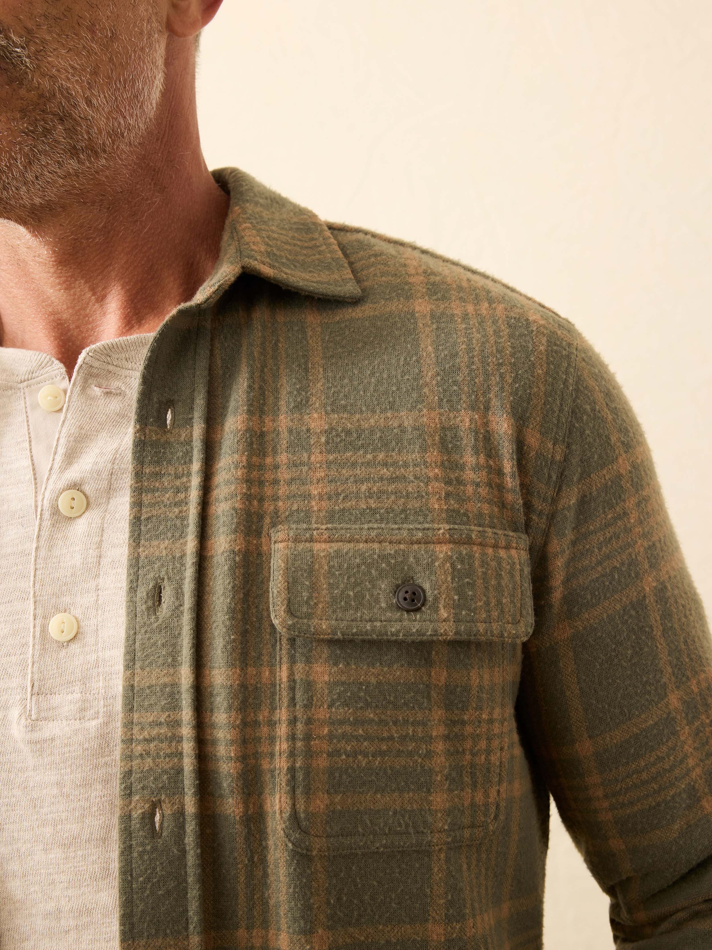 Legend™ Sweater Shirt - Woodland Olive Plaid