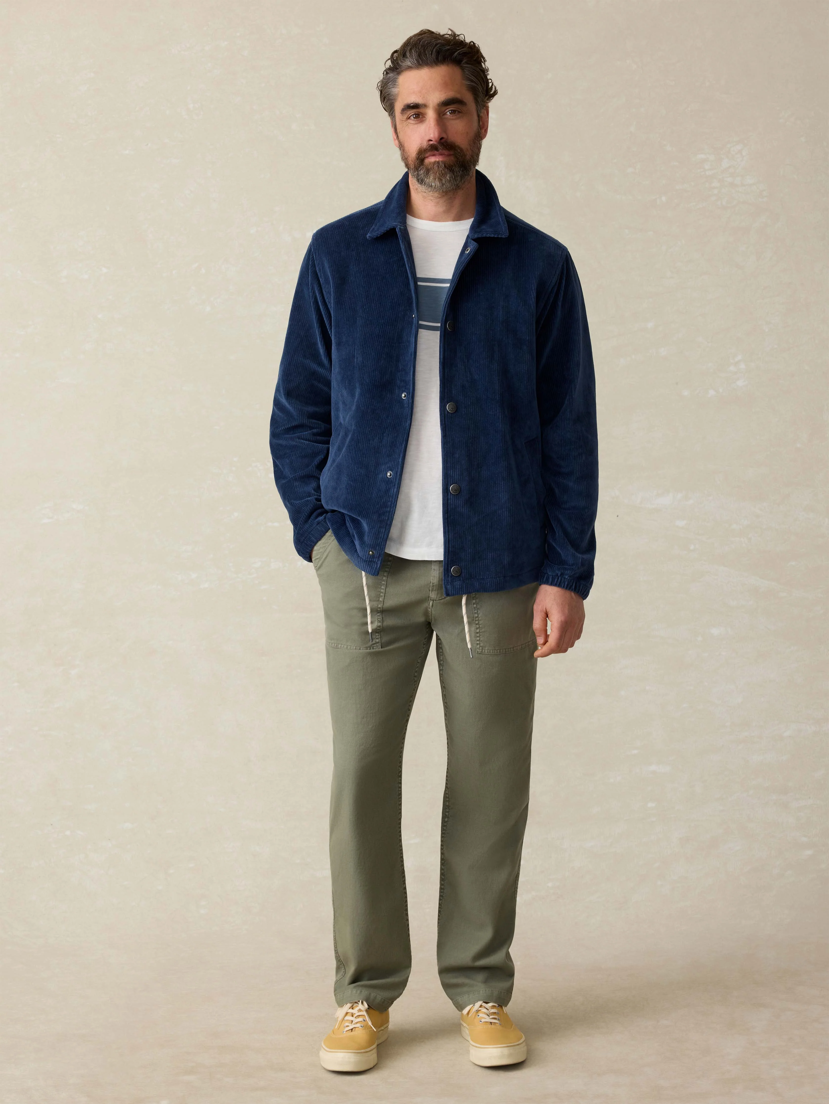 Corduroy Coaches Jacket - Spring Navy