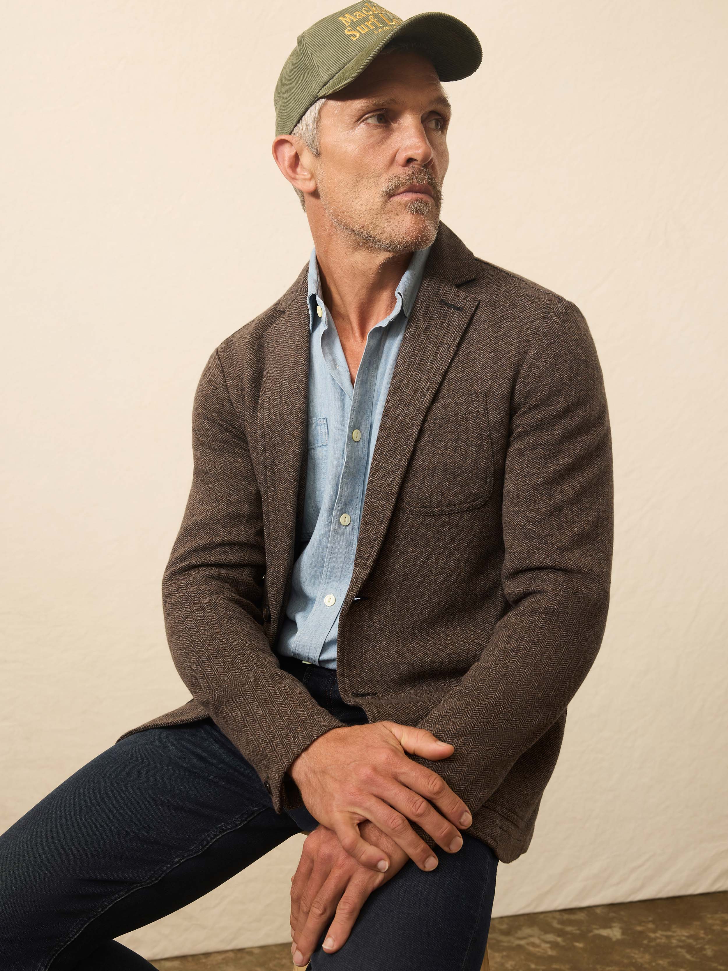 Inlet Knit Tweed Blazer - Woodland Herringbone