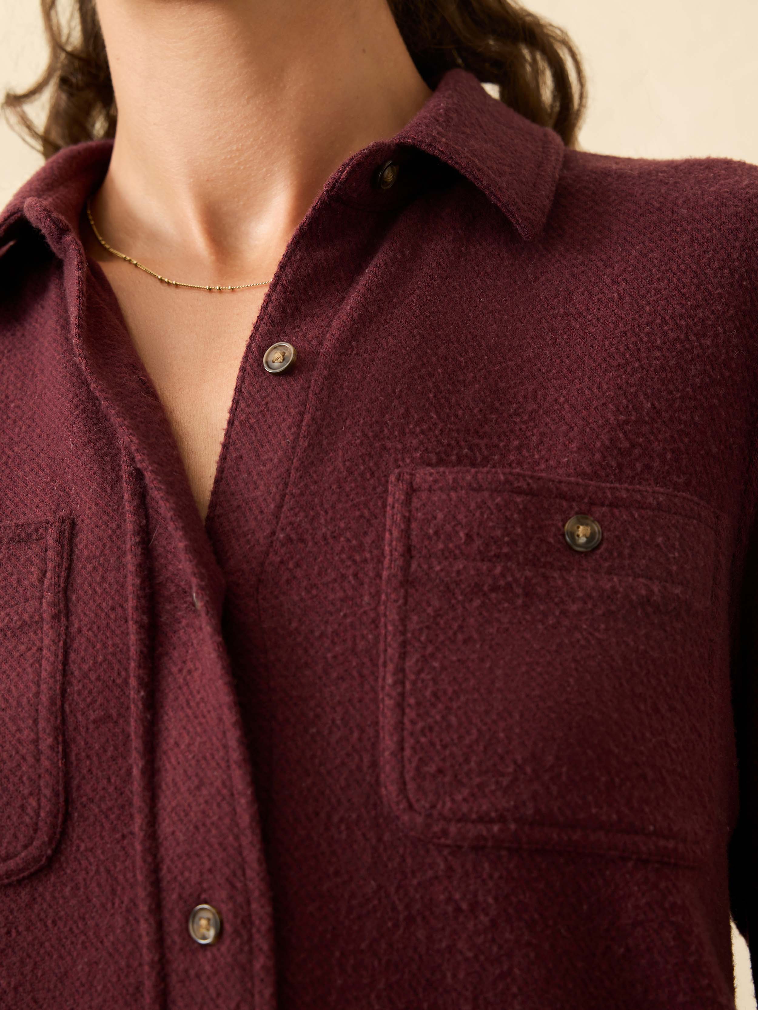Legend™ Sweater Shirt - Burgundy Twill