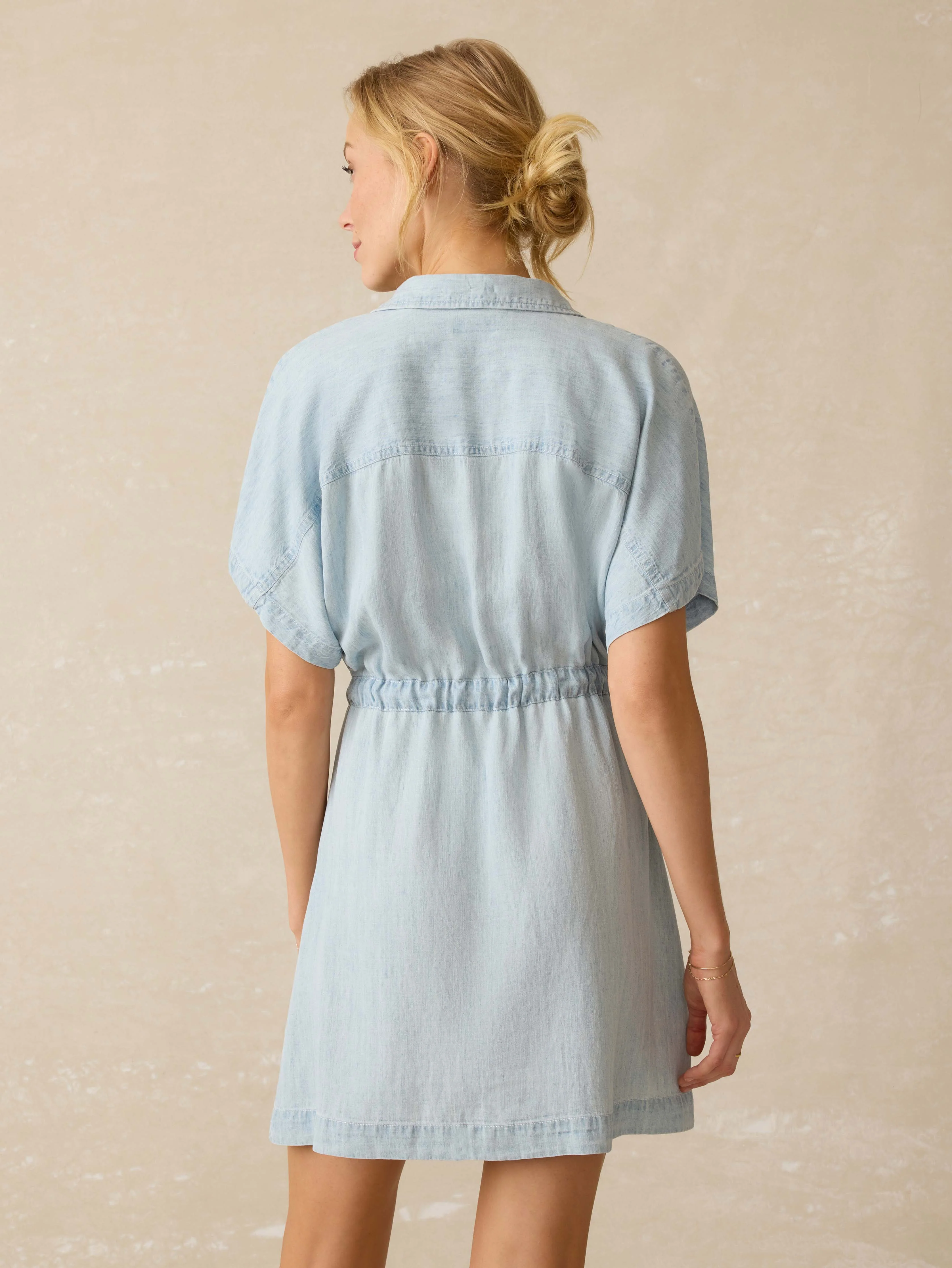 Tried & True Chambray Oakley Dress - Arctic Sea Wash